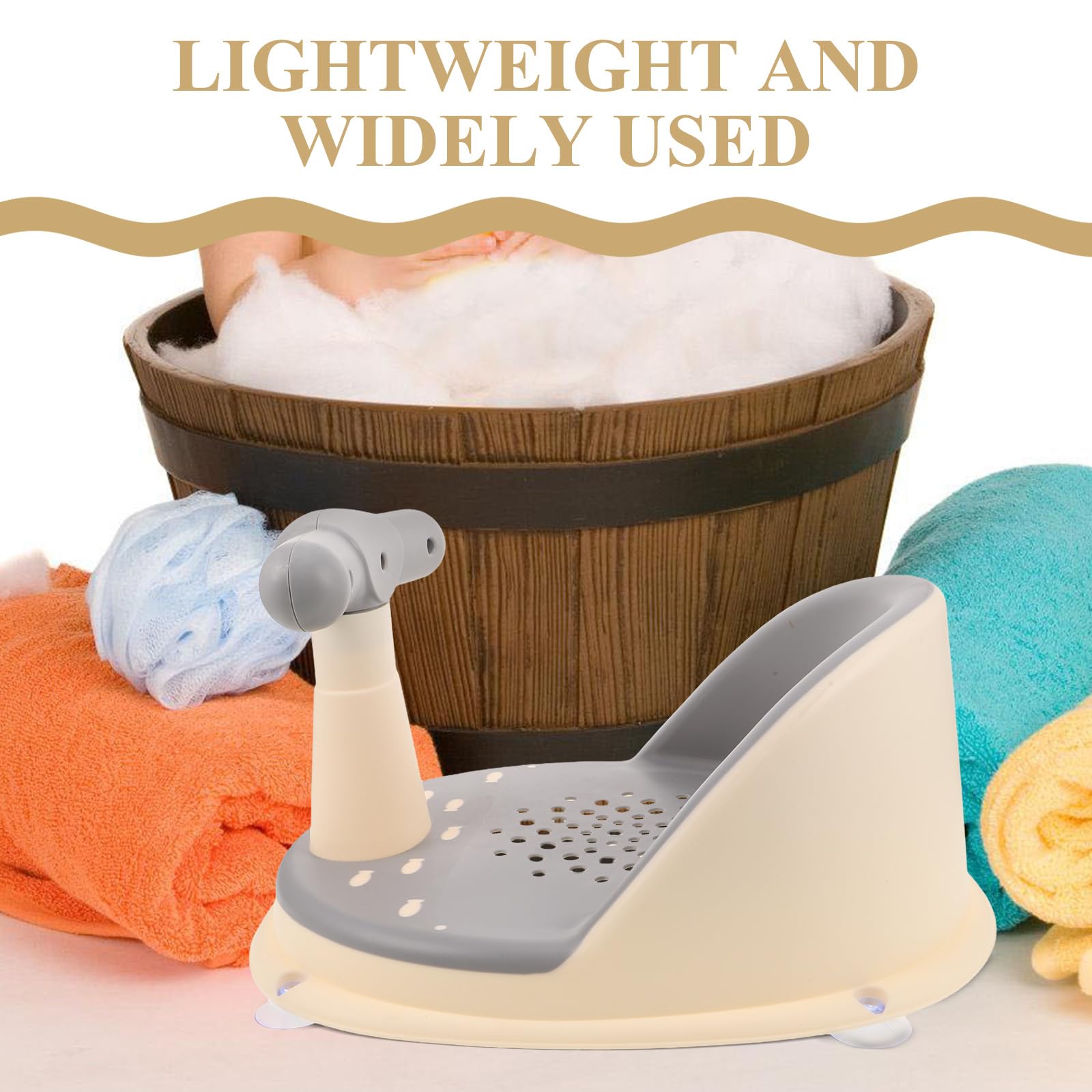 Vaguelly 1 Set Baby-Badesitz: Rutschfester Baby-Badesitz für Neugeborene und Kleinkinder. Verstellbarer Badewannenstuhl für Säuglinge mit erhöhter Designunterstützung zum Aufsitzen