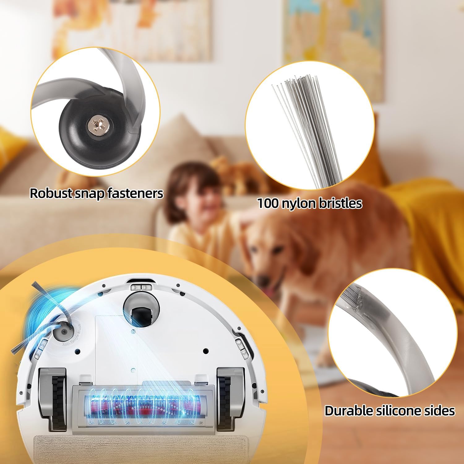 23 Pack Accessories for Roborock Q7 M5 / Q7 M5+ / Q7 L5 / Q7 L5+ Vacuum Robot, Replacement Parts 1 Main Brush 4 Mop Pads 6 Dust Bags 6 Sidebrushes 4 HEPA Filters 1 Cleaning Brush 1 Screwdriver