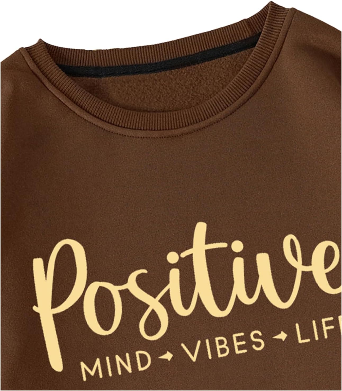 SweatyRocks Women's Crewneck Graphic Sweatshirts Long Sleeve Oversized Loose Fit Shirts Drop Shoulder Pullover Casual Tops - Image 4