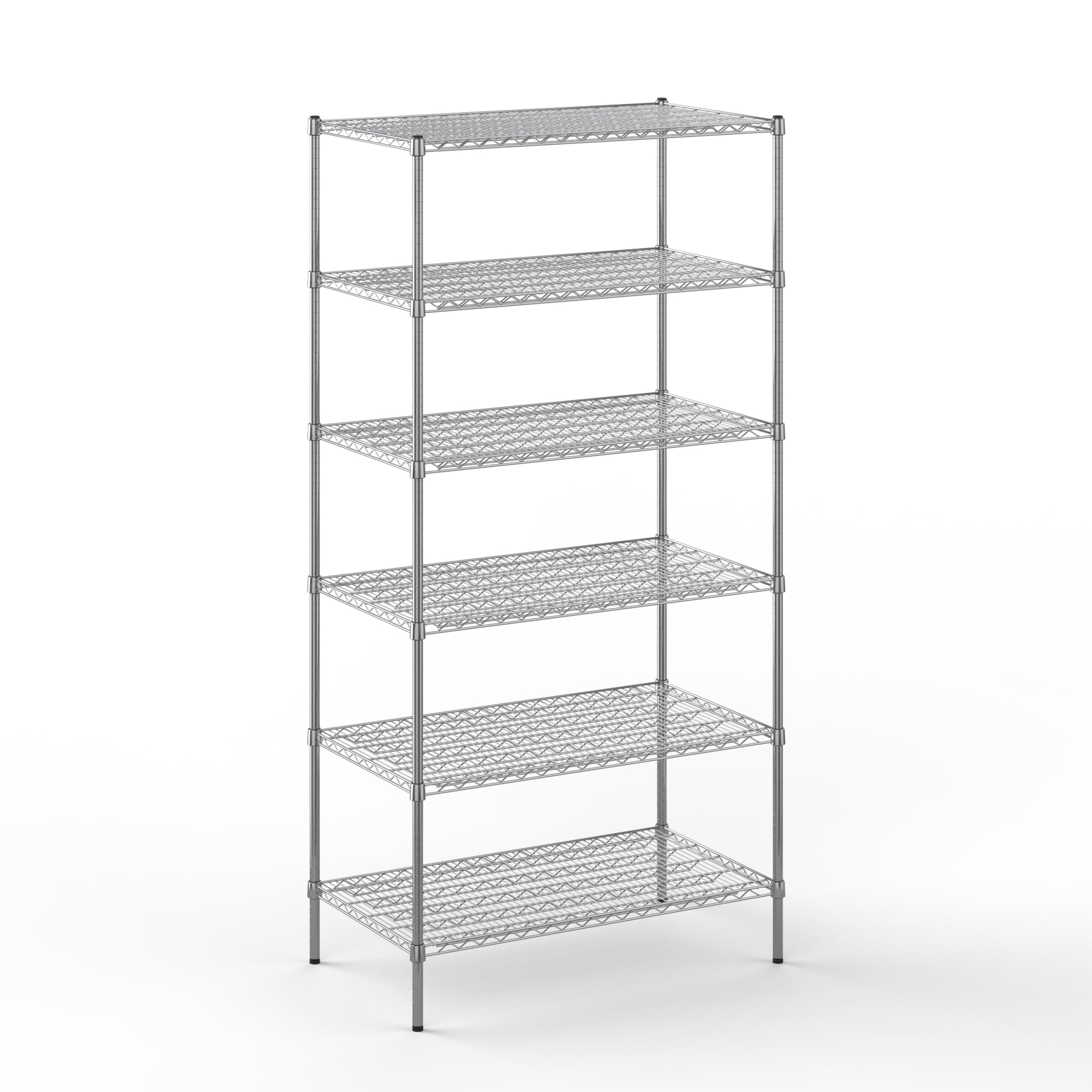 24" Deep x 42" Wide x 86" Height Wire Shelving Kit | 6-Tier | NSF Commercial Storage Rack Unit