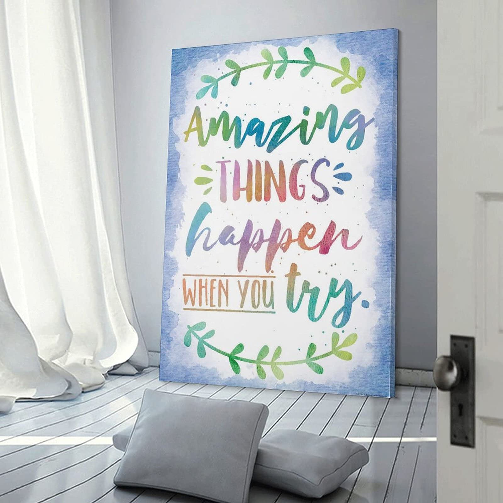 Póster de motivación para niños, pintura decorativa, lienzo para pared, sala de estar, pósteres de dormitorio, 40 x 60 cm