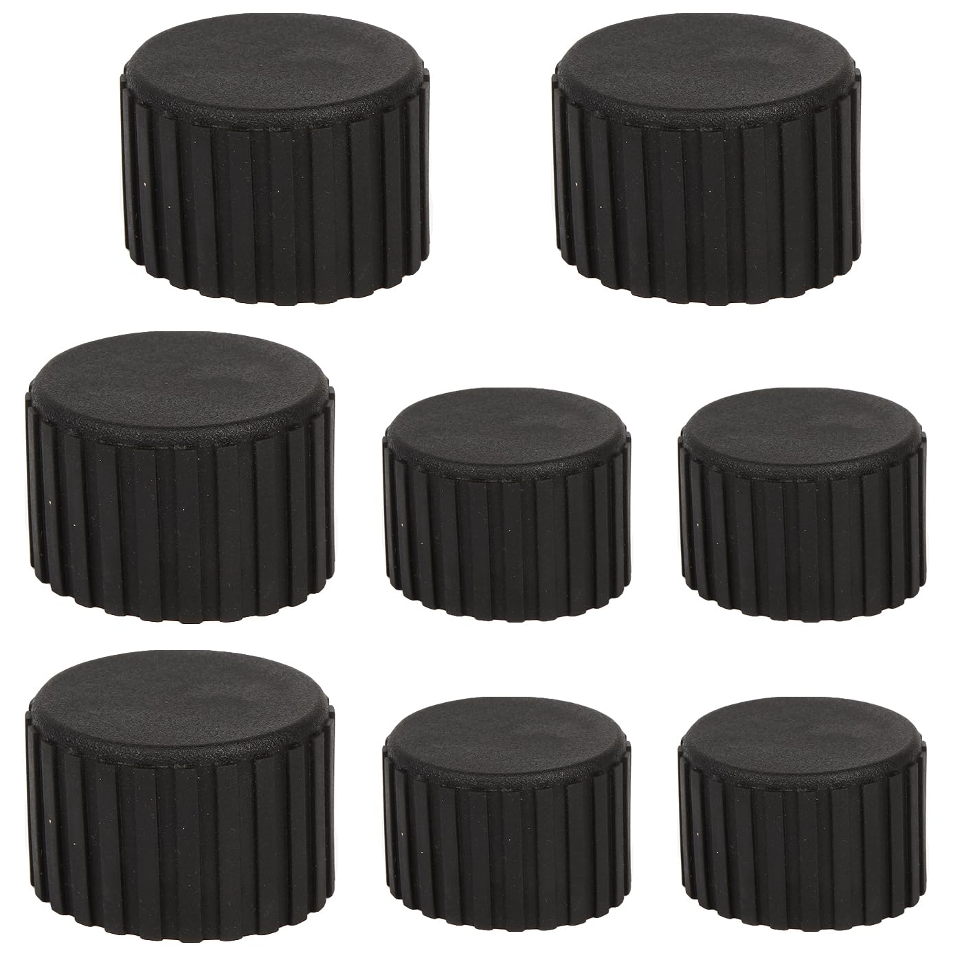 SquEqu 8 Pack Weight Bench End Caps Replacement Exercise Steppers Foot Tips Rubber Covers Floor Protector for Stair Stepper Elliptical Machine