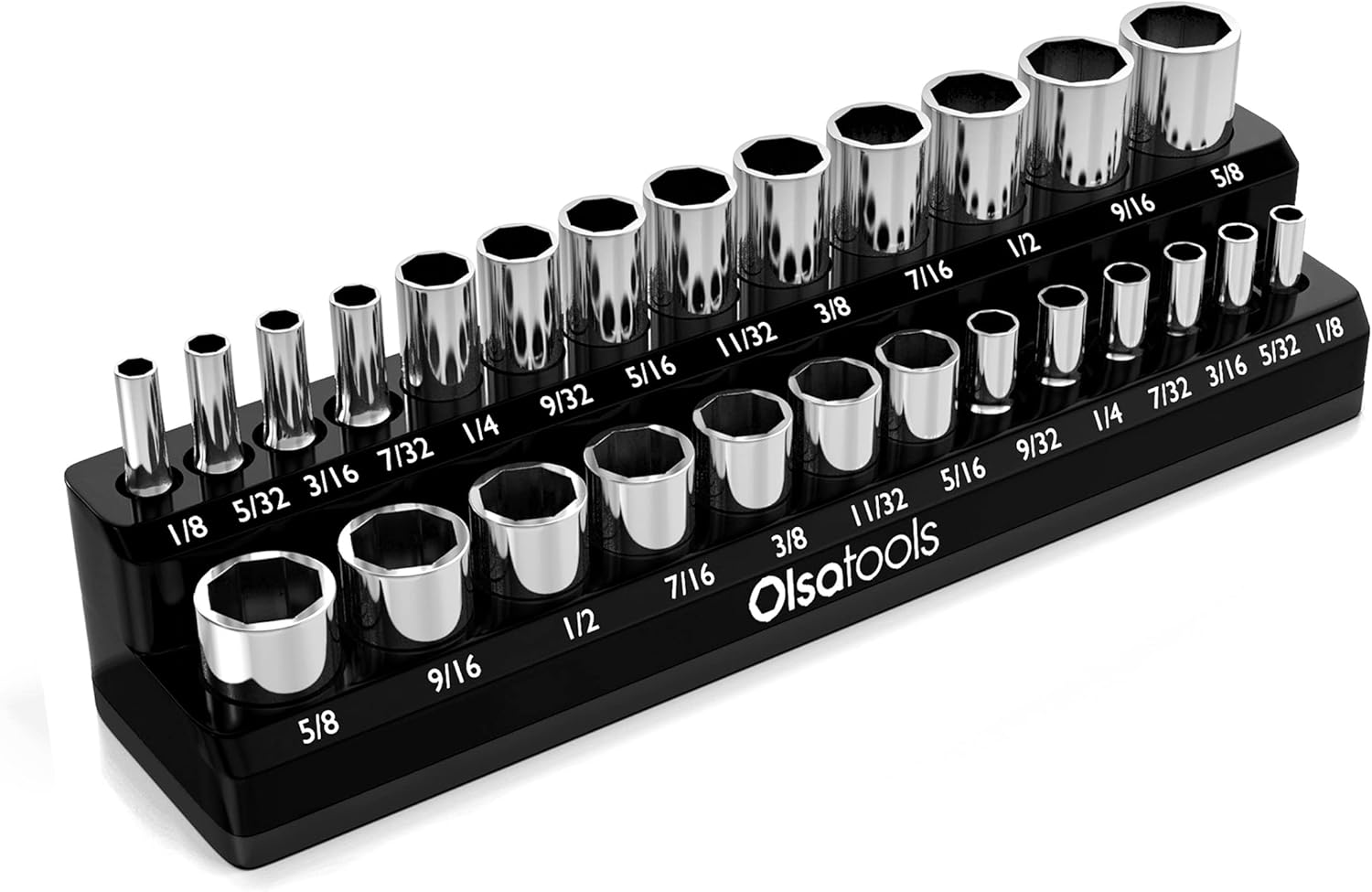 Olsa Tools Socket Organizer 1/4Inch Drive SAE