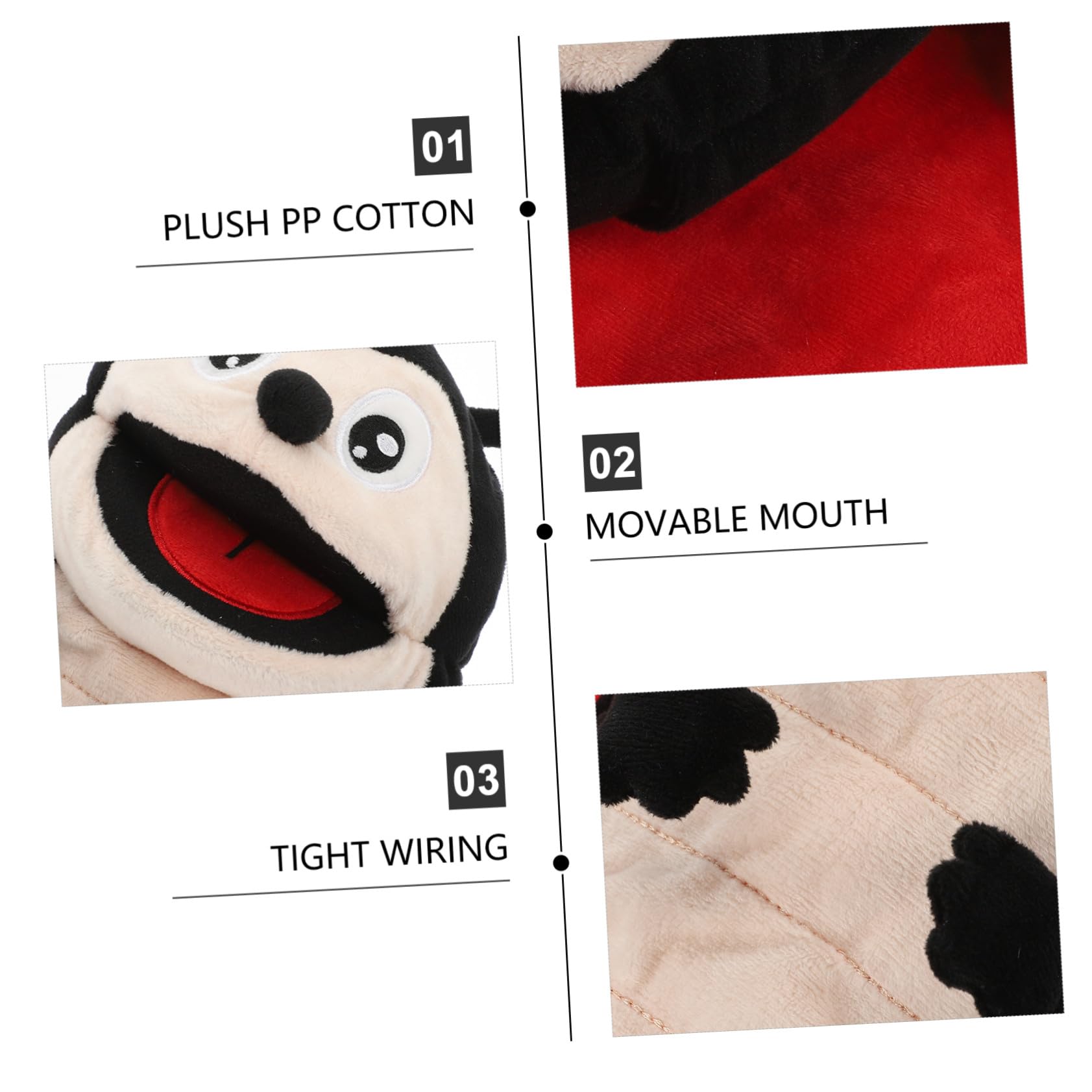 minkissy Marioneta de Mano Algodón PP y Felpa de Mariquita de Peluche Ligera y Cómoda para Jugar en Interiores y Exteriores