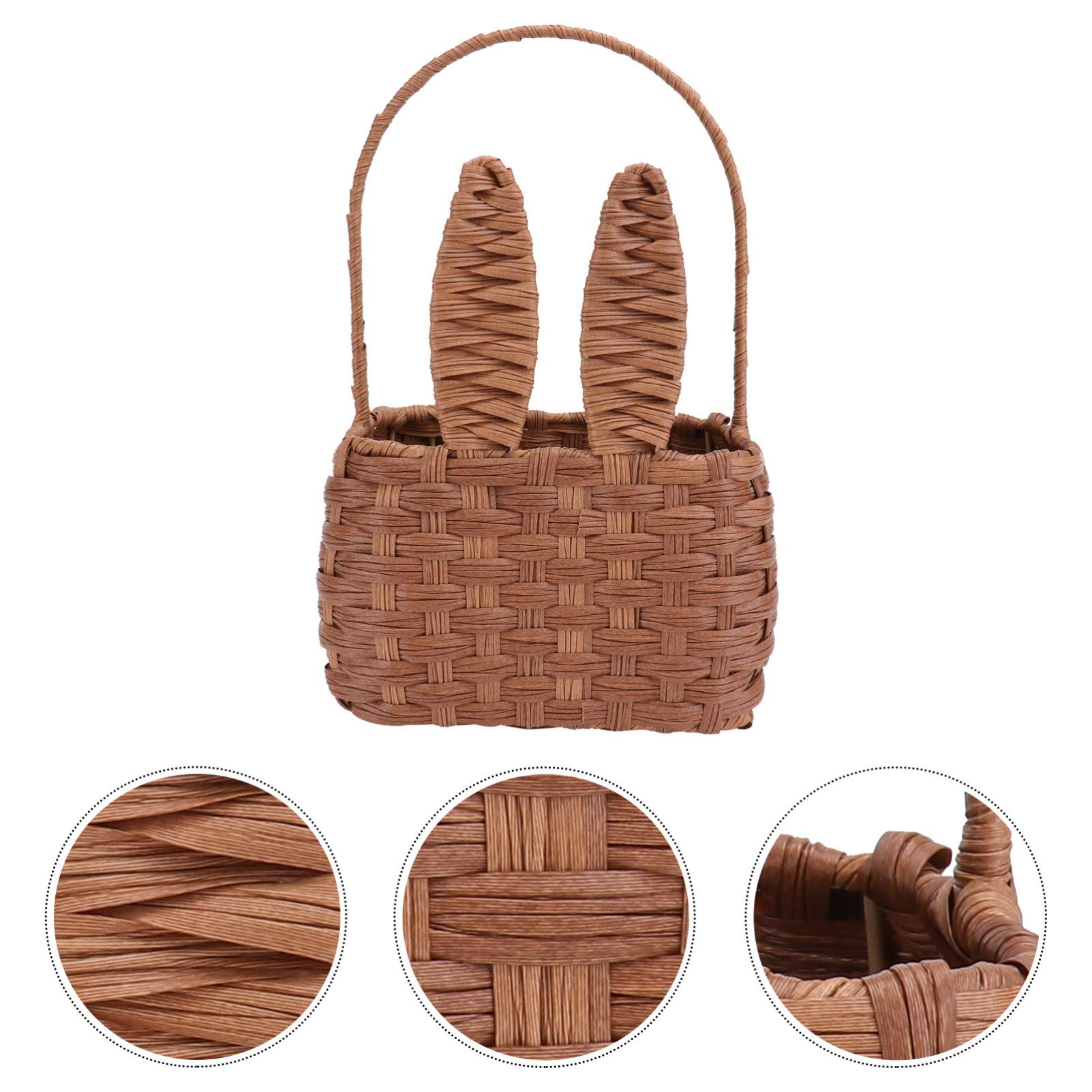 Panier De Pique-nique Tissé Main Vintage - Fourre-tout Rangement Fruits, Légumes | Panier Rustique Pour Courses, Décoration