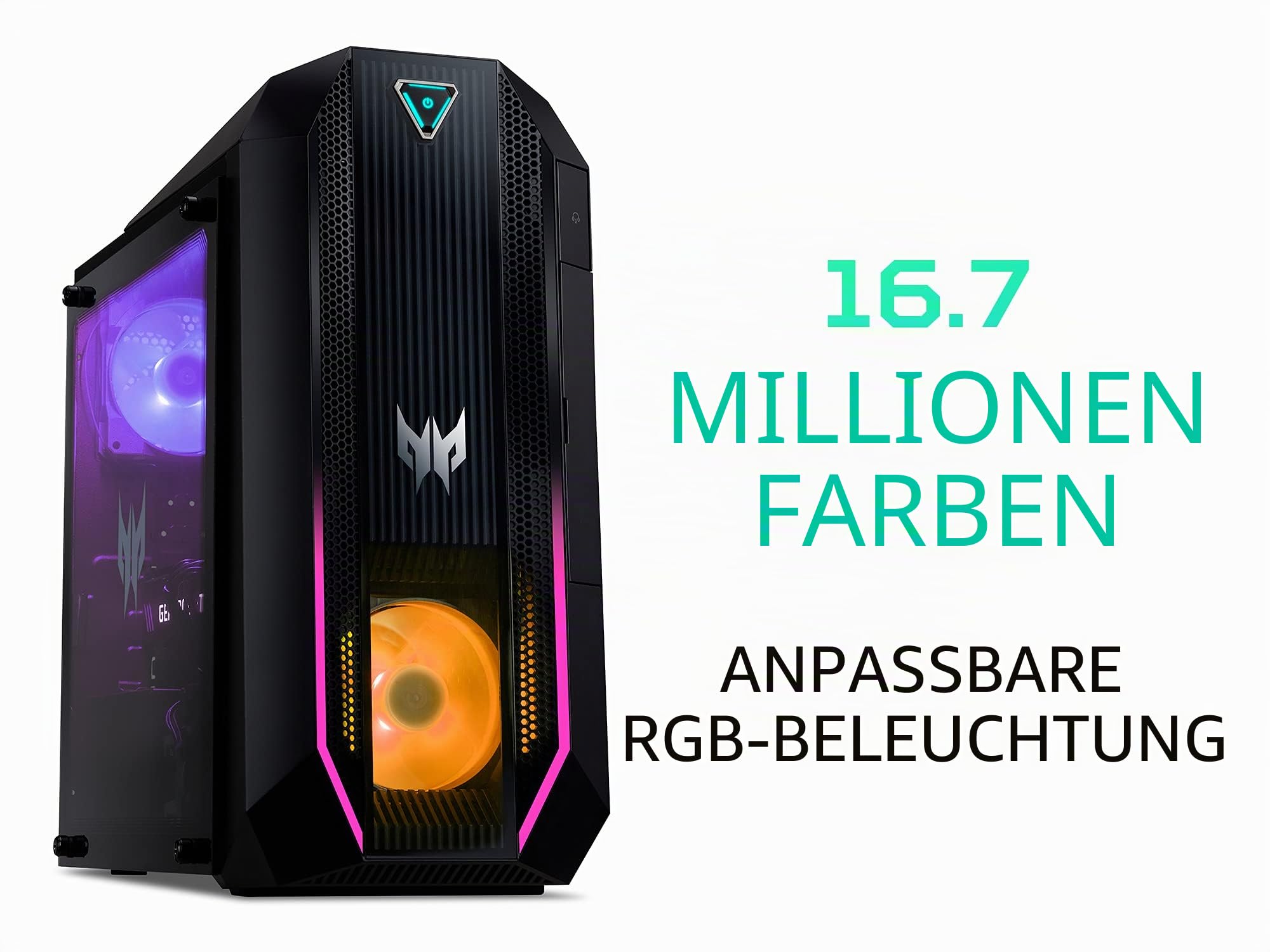 Acer Predator Orion 3000 PO3-630 Gaming PC - (Intel Core i5-11400F, 16GB, 1TB HDD und 256GB SSD, NVIDIA GeForce RTX 3060Ti, Windows 10, Schwarz)
