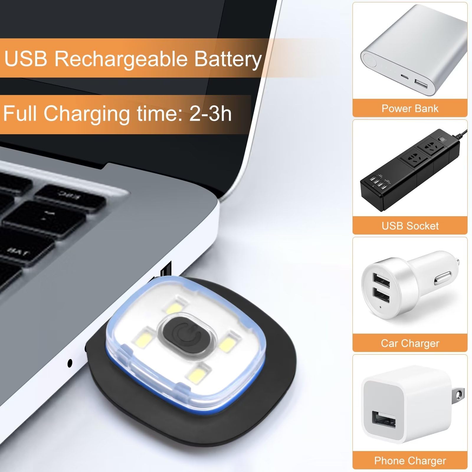 COTOP Cappello Uomo Illuminato Berretto 4 LED, Cappello con Luce LED Cappello Uomo Donna Invernali Berretto a 3 Livelli di luminosit LED Beanie cap per Alpinismo Campeggio