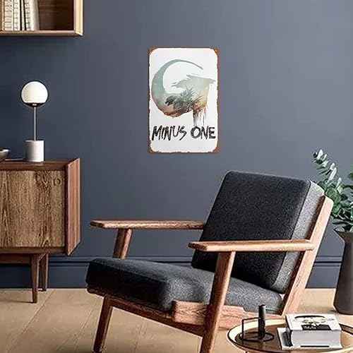 Miniatura 5 de Godzilla Minus One - Póster de la película de hojalata para cafetería, bar, decoración de pared para el hogar, letrero de metal retro de 8 x 12
