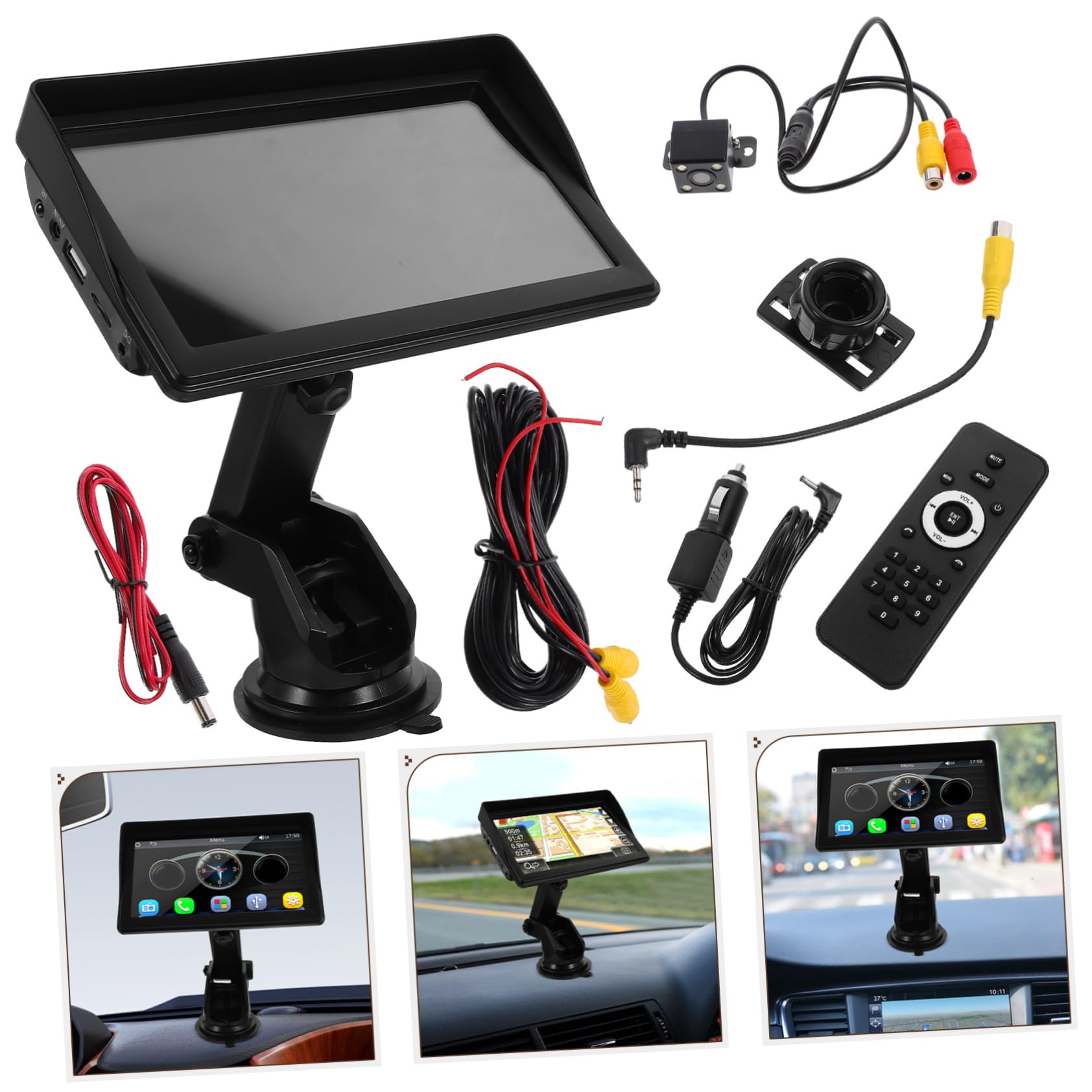 ULTECHNOVO Lecteur Multimédia de Voiture à Écran Tactile Autoradio sans Fil avec Caméra de Recul