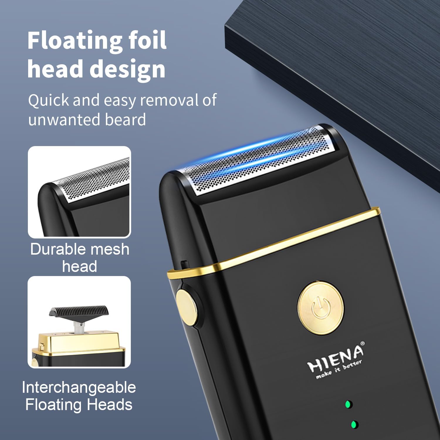 HIENA PRO Hair Clippers for Men Professional, Cordless Barber Clipper T-Blade Beard/Hair Trimmer Electric Razor Foil Shaver Set, Men's Hair Cutting Kit with LED Display, Barber or Home Use - Image 3