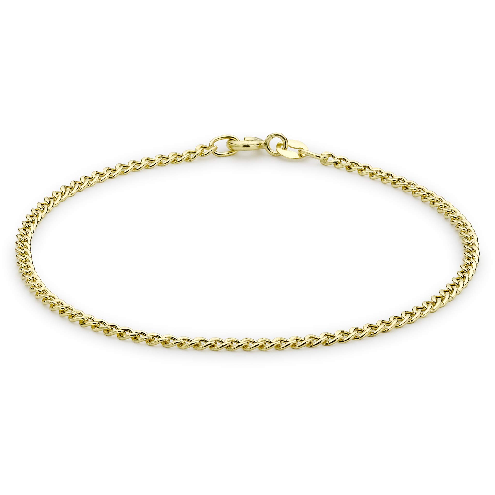 Carissima Pulsera tobillera de mujer con oro amarillo de 9K (375/1000), 24 cm