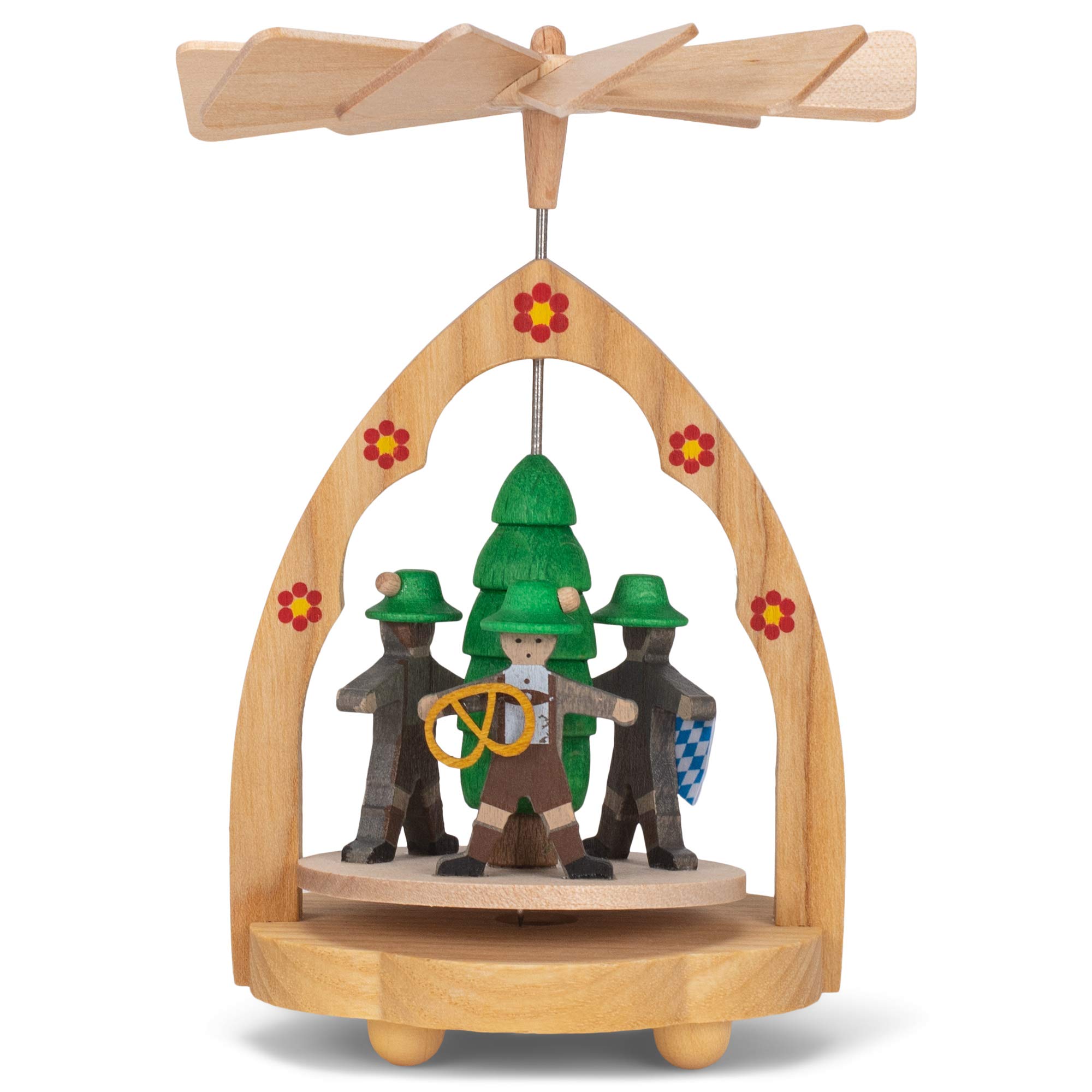 1727 Richard Glaesser Mini Pyramid-Bavarians-4.5" H W x 3" D, Brown