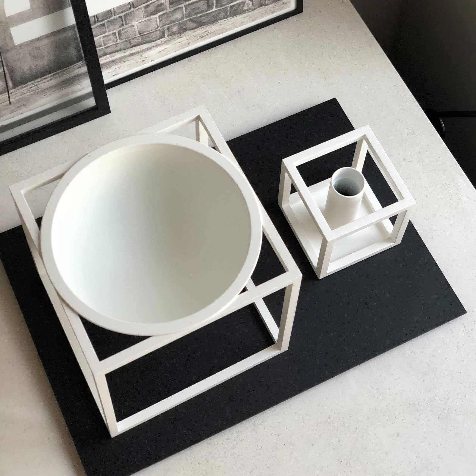By Lassen - Kubus - Bowl, Schüssel - Centerpiece - Schwarz - Maße 
