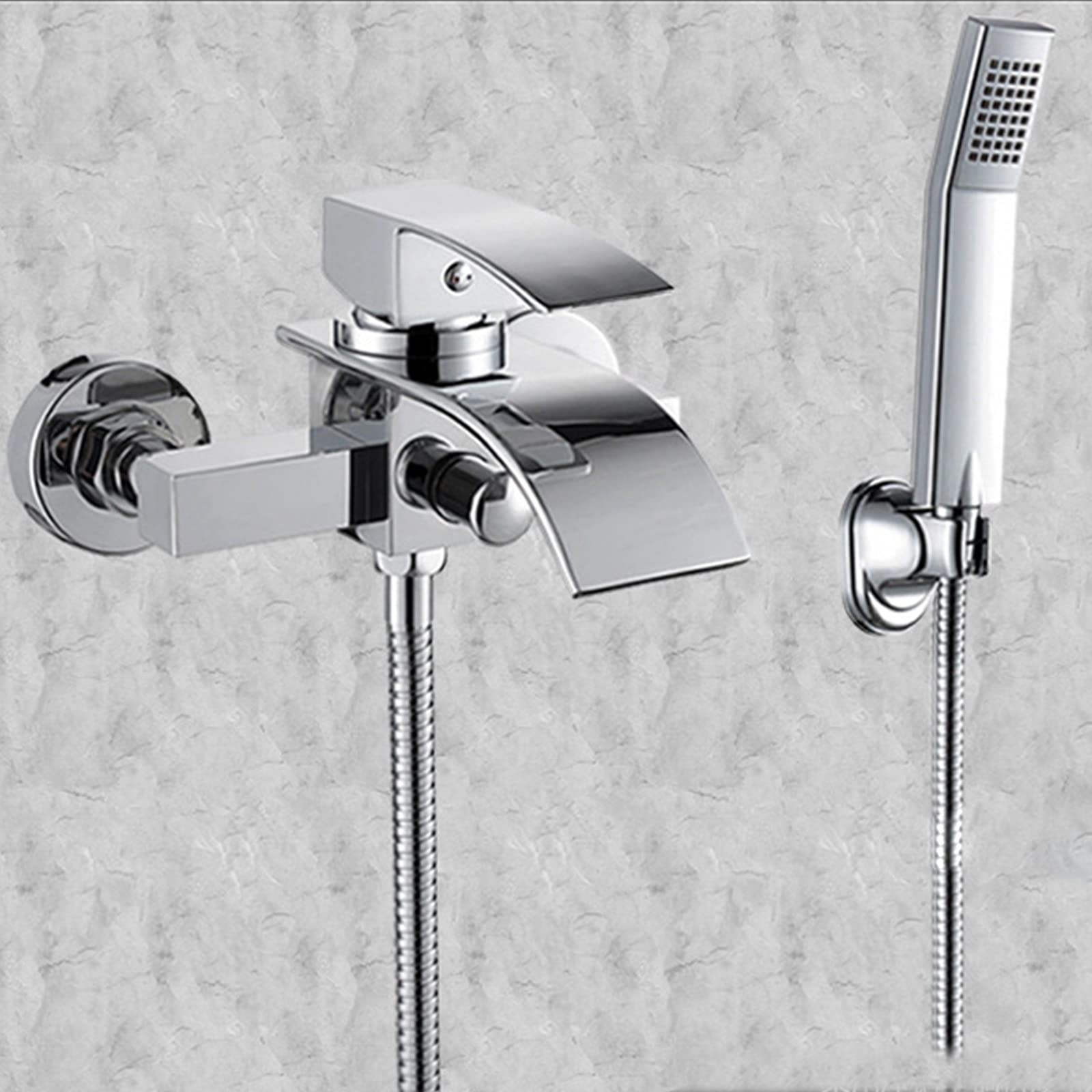 Mitigeur cascade JCAKES encastré en cuivre pour baignoire et douche chromé