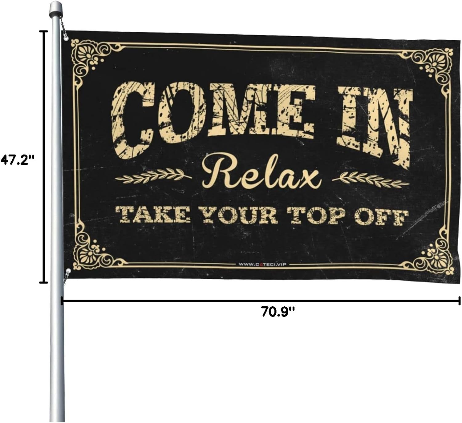 Fun Flags Come in Relax Take Your Top Off Flag Funny Flags for Room Guys Boys Bedroom Accessories ( Size : 152X244CM )