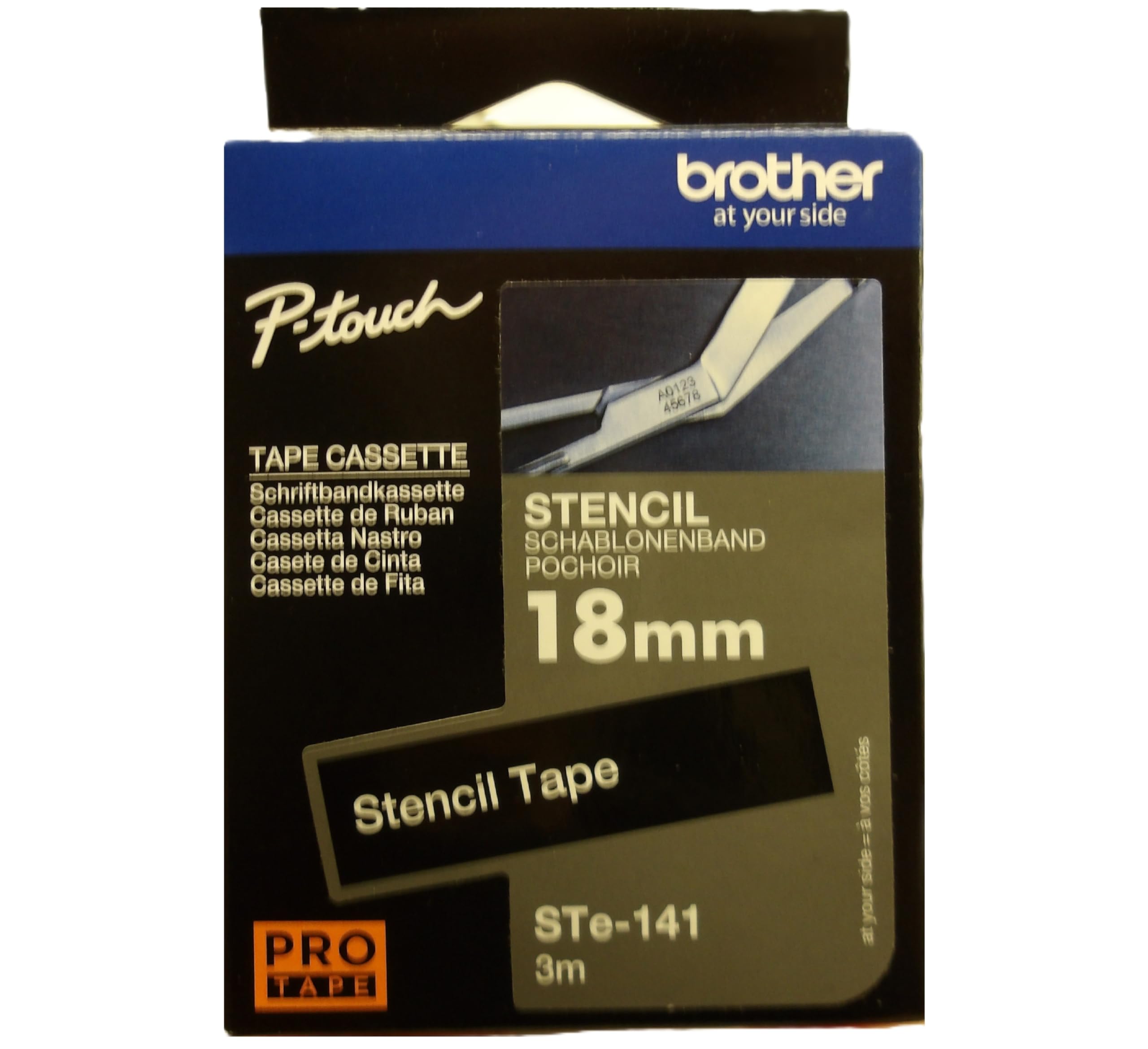 Brother P-touch STE141 - Schablonenband, 18 mm x 3 m, nicht-laminiert