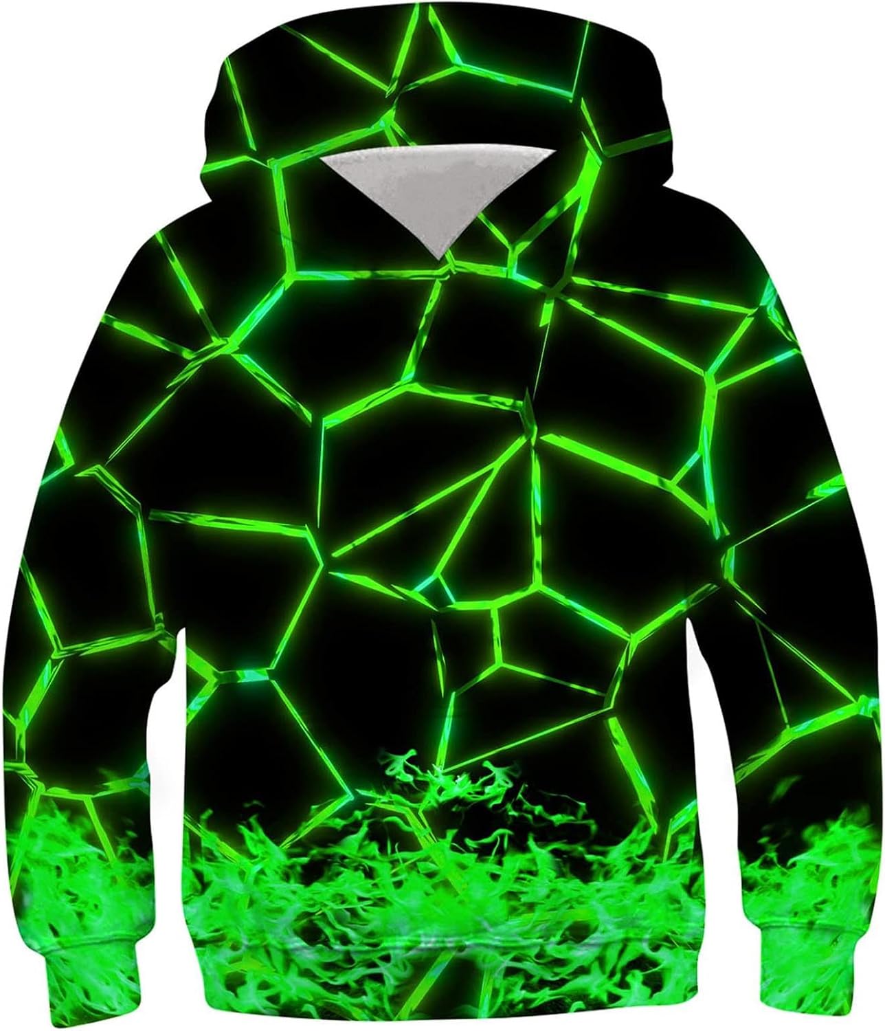 Boy Crew Neck Outfits Hoodies Outfits Sweatshirt for Boys Long Sleeve Fire Funny Hooded Fall Winter Outfits 2026