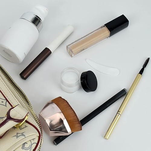 Miniatura 4 de 80 frascos redondos cosméticos vacíos de 0.35 oz, ollas de muestra, ollas de viaje con espátula para cosméticos, polvo de uñas, cuentas, diamantes