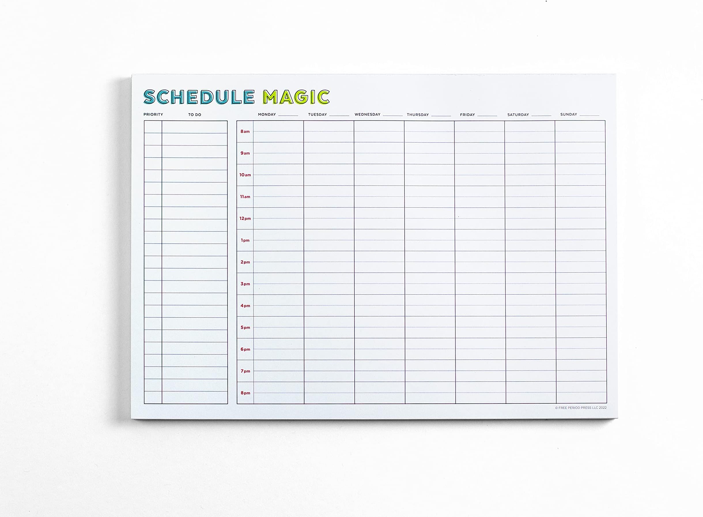 Schedule Magic Time Blocking Planner (Weekly)
