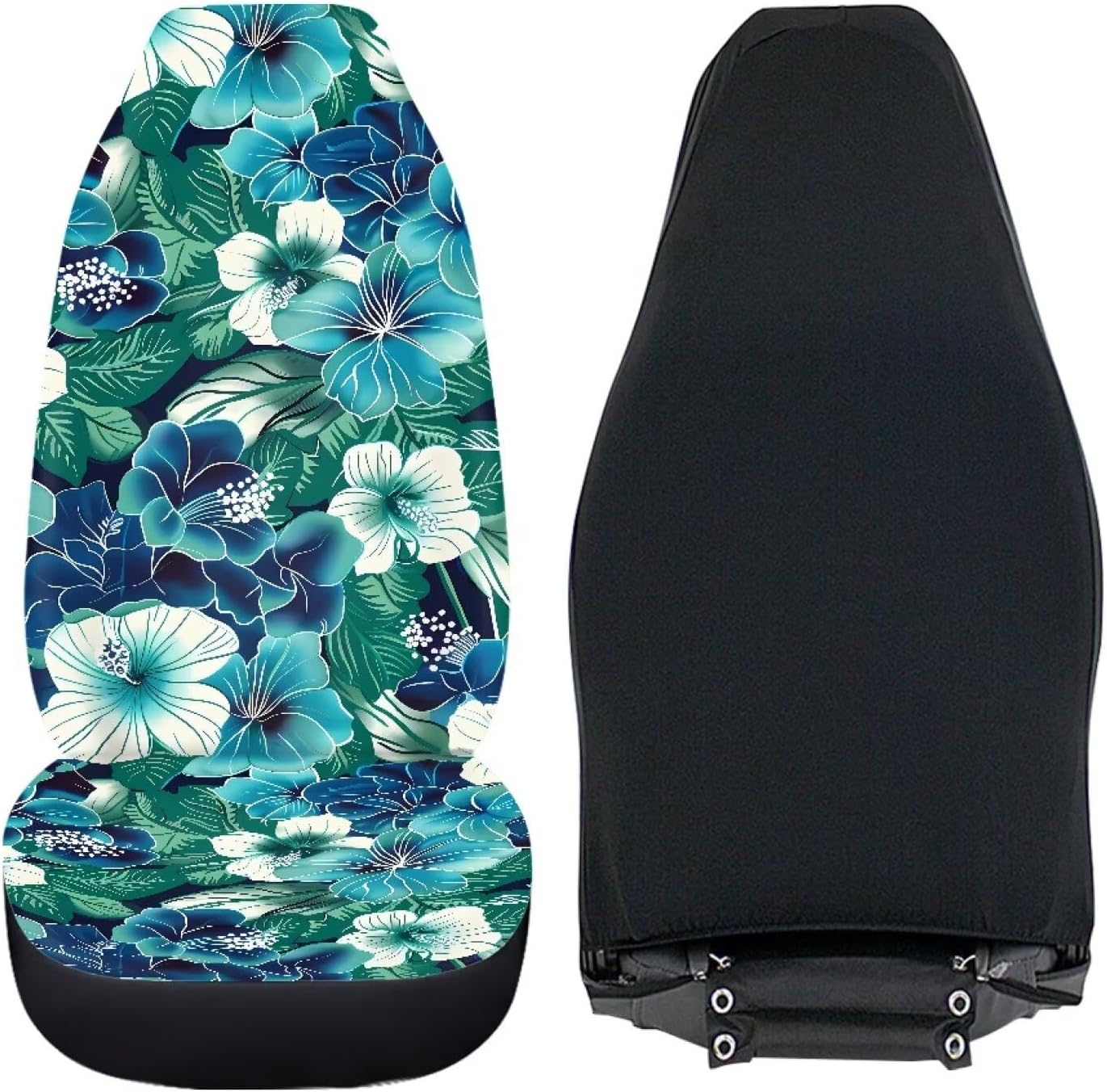 Hawaii Floral Seat Covers for Cars Front Seat, Tropical Hibiscus Seat Covers Car Seat Protectors for Women Men Automotive Interior Covers Universal fit SUV Truck Van Sedans