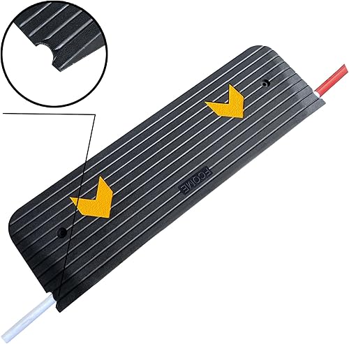 Miniatura 5 de Rampa de umbral de goma, rampa para silla de ruedas de 1.5 pulgadas, rampa de goma reciclada, capacidad de carga de 44092 libras, rampa de goma