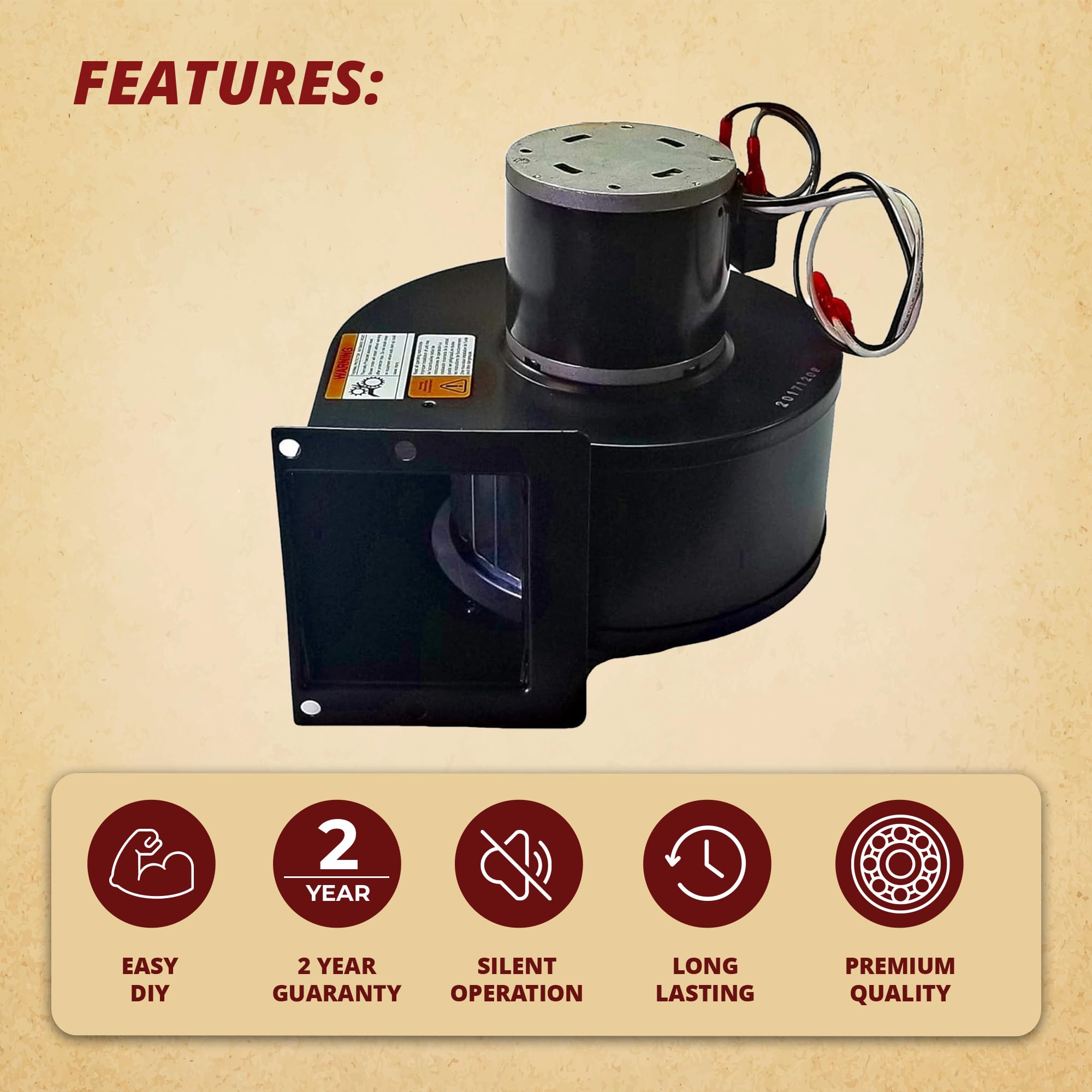 Fireplace Insert Blower Convection Blower Motor Replacement For - Main Image