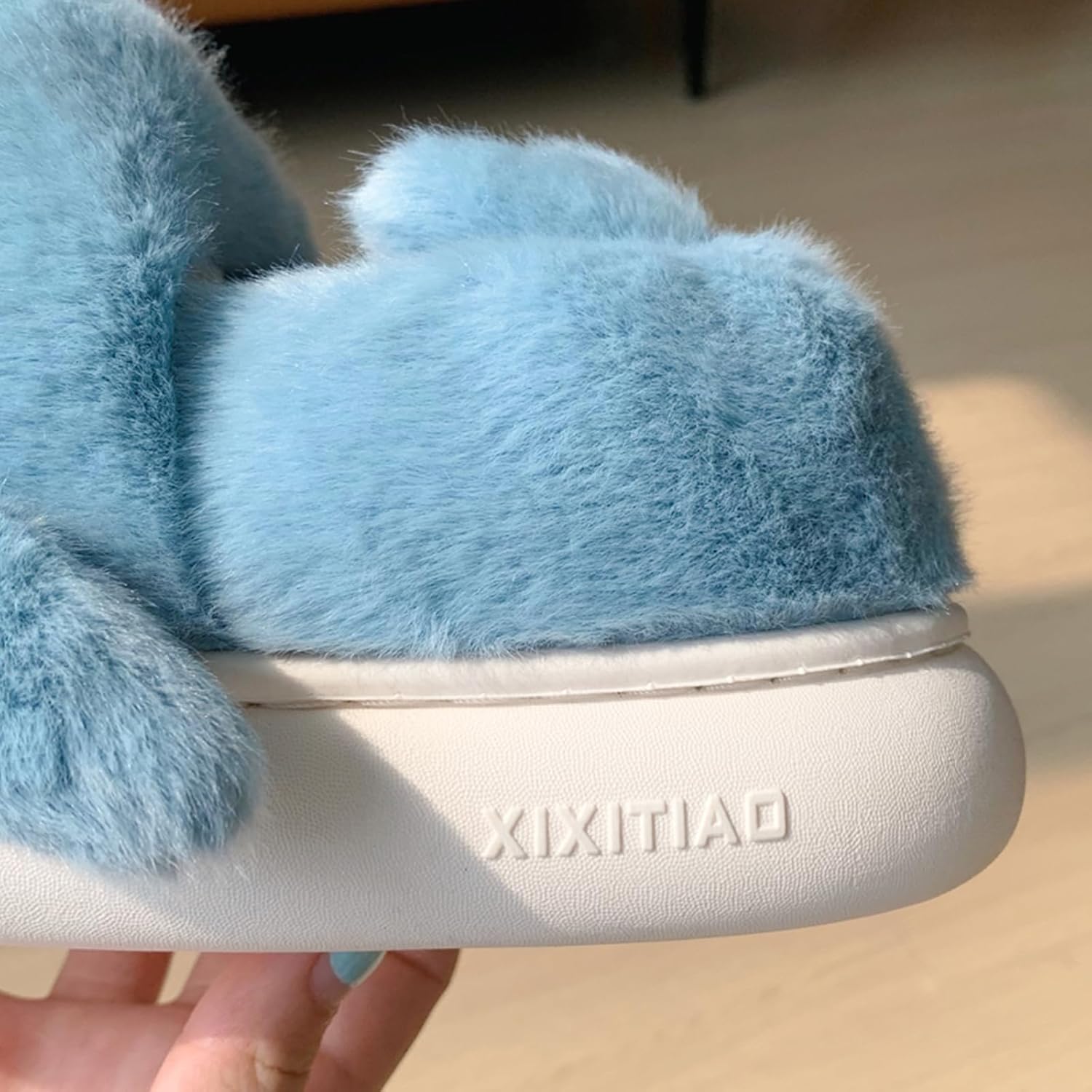 XIXITIAO Cute Animal Slippers,Fuzzy Cartoon Kawaii Whale Slippers,Plush House Shoesfor Women Men Indoor Fluffy Winter Slides - Image 7
