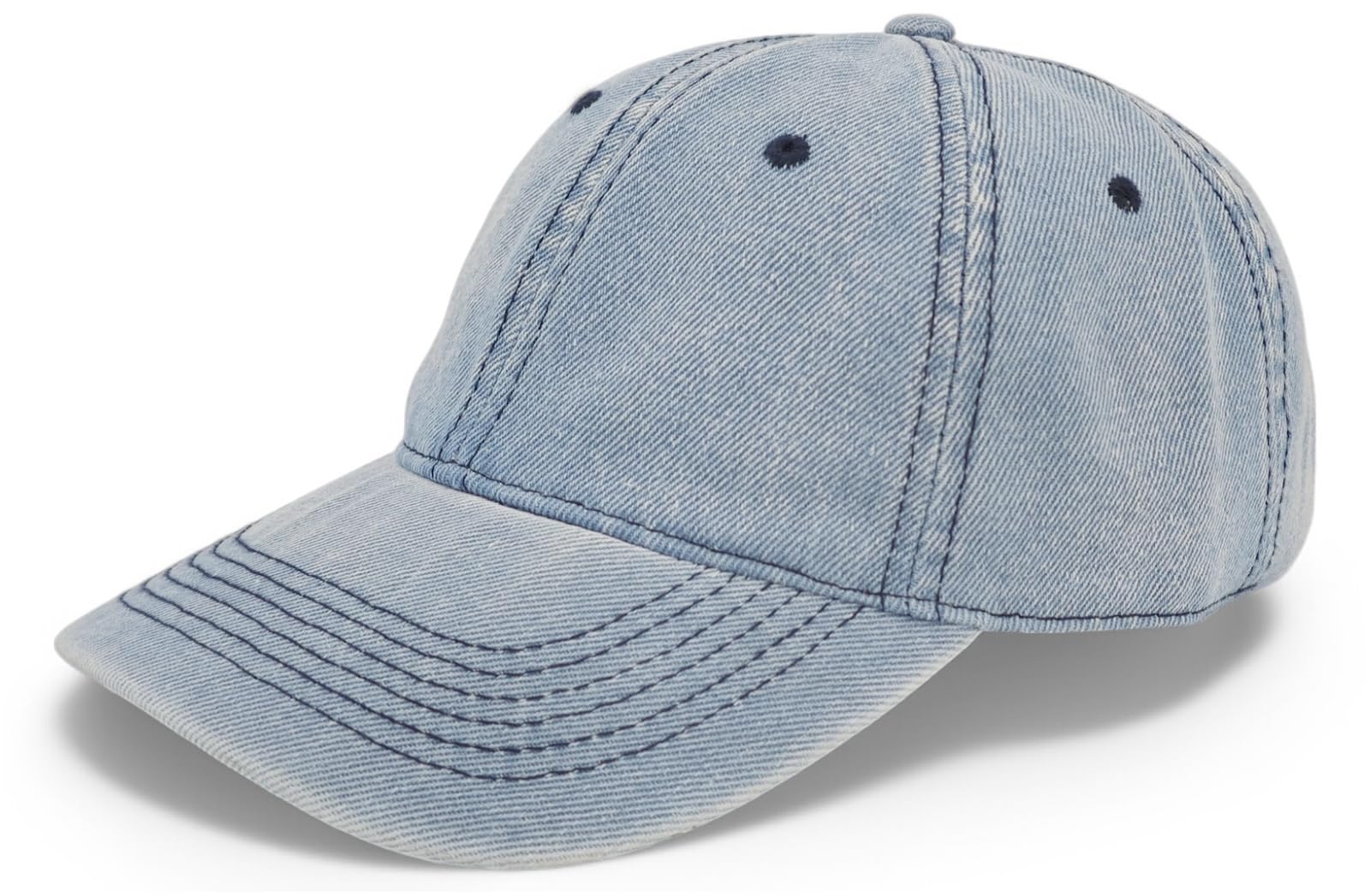 Stylebreaker Women's Light Blue Unisex Denim Baseball Cap | Adjustable Denim Basecap With 6 Panels, Curved Visor & Ventilation Holes | Breathable Cotton Hat For Men & Colour: