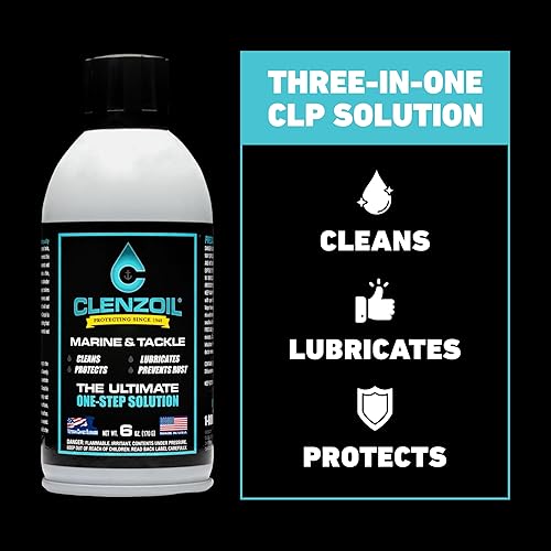 Miniatura 4 de Clenzoil Marine & Tackle - Lubricante de aceite para equipos de pesca - para carretes de cuidado de peces, motores de barcos, descensores y más