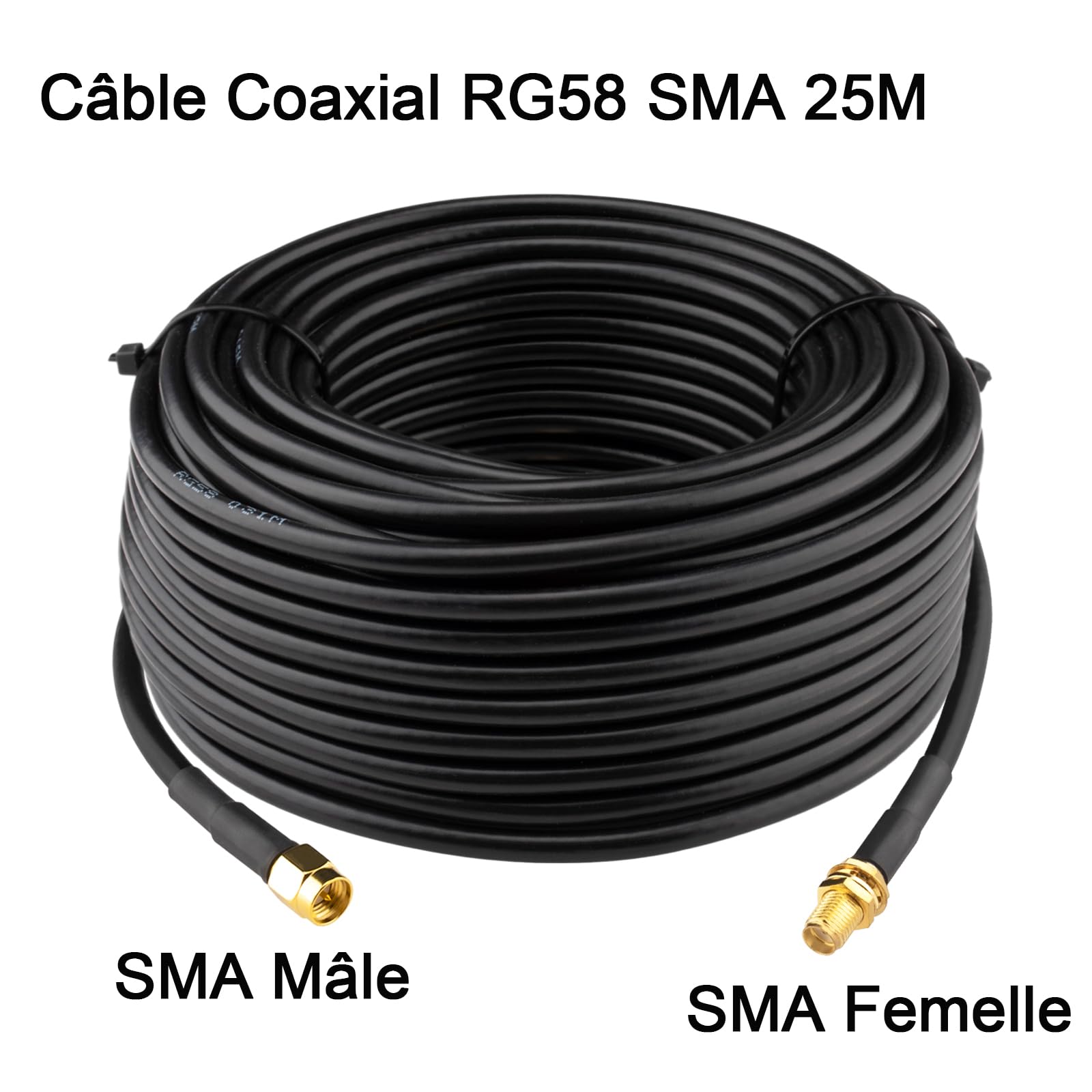Estensione Router 50cm Cavi Jumper Coassiali Oiyagai - 2 Pezzi SMA Maschio/Femmina RG316 50cm | Per Antenne Router E Segnale Wi-Fi Connettore Oro 50 Ohm - Foto 5