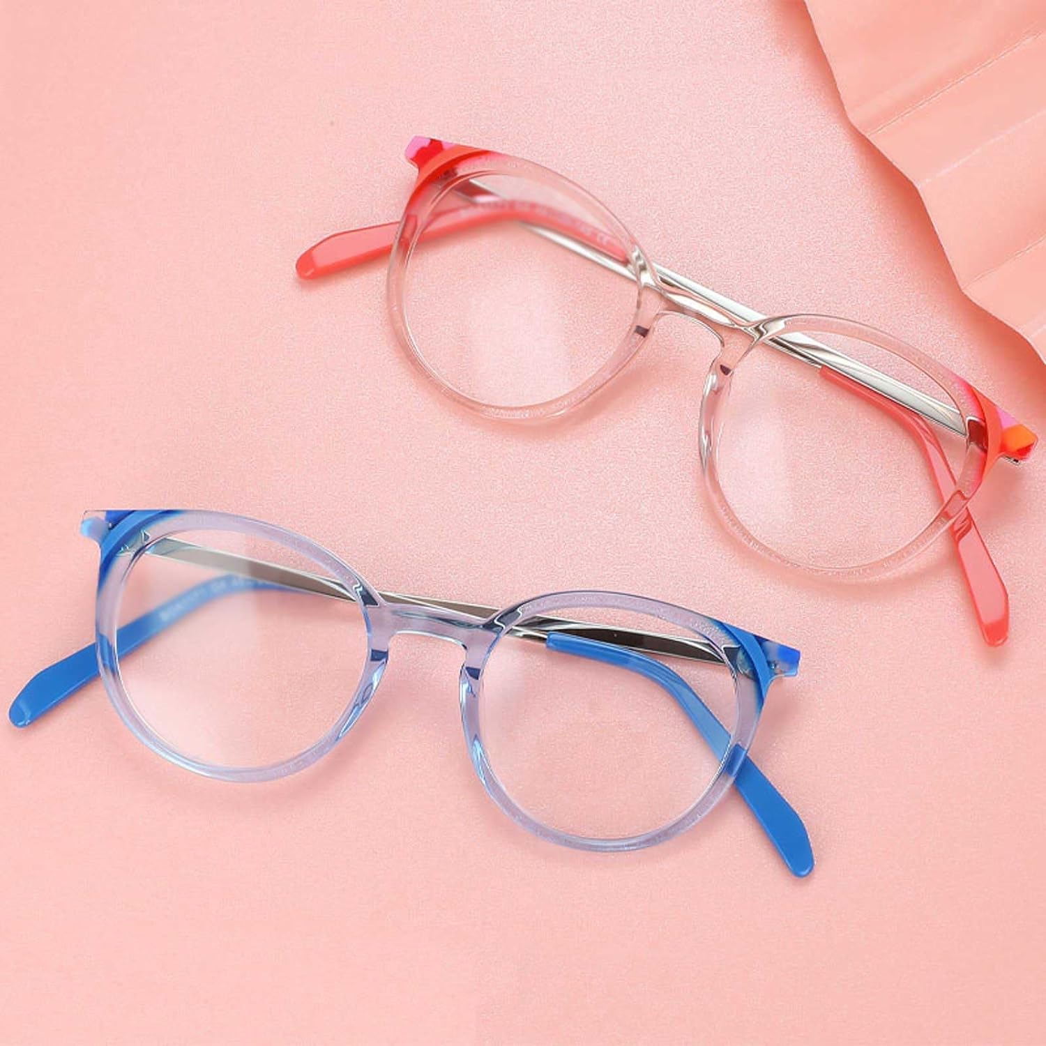 Montature Montature per Occhiali Anti-Luce Blu Montature per Occhiali in Acetato Montature per Occhiali ultraleggere Occhiali da Vista Unisex Lettori di Computer Comodo da Indossare