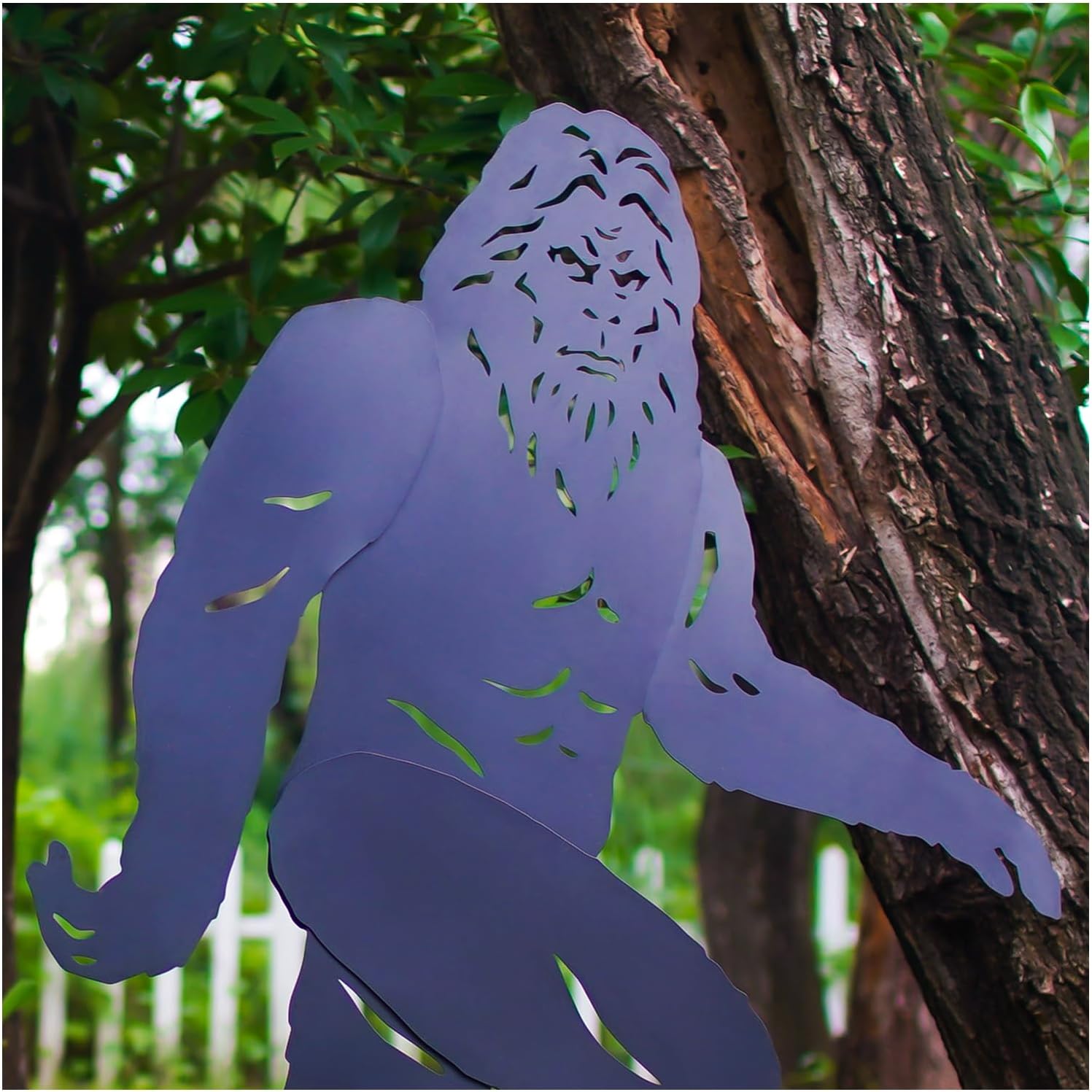 4ft Bigfoot Outdoor Decor Metal Big Foot Sasquatch Gifts for Men Women Dad Bigfoot Silhouette Statues for Garden, Outside, Yard Art, Patio, Yard Display, Forests, Lawn Decorations