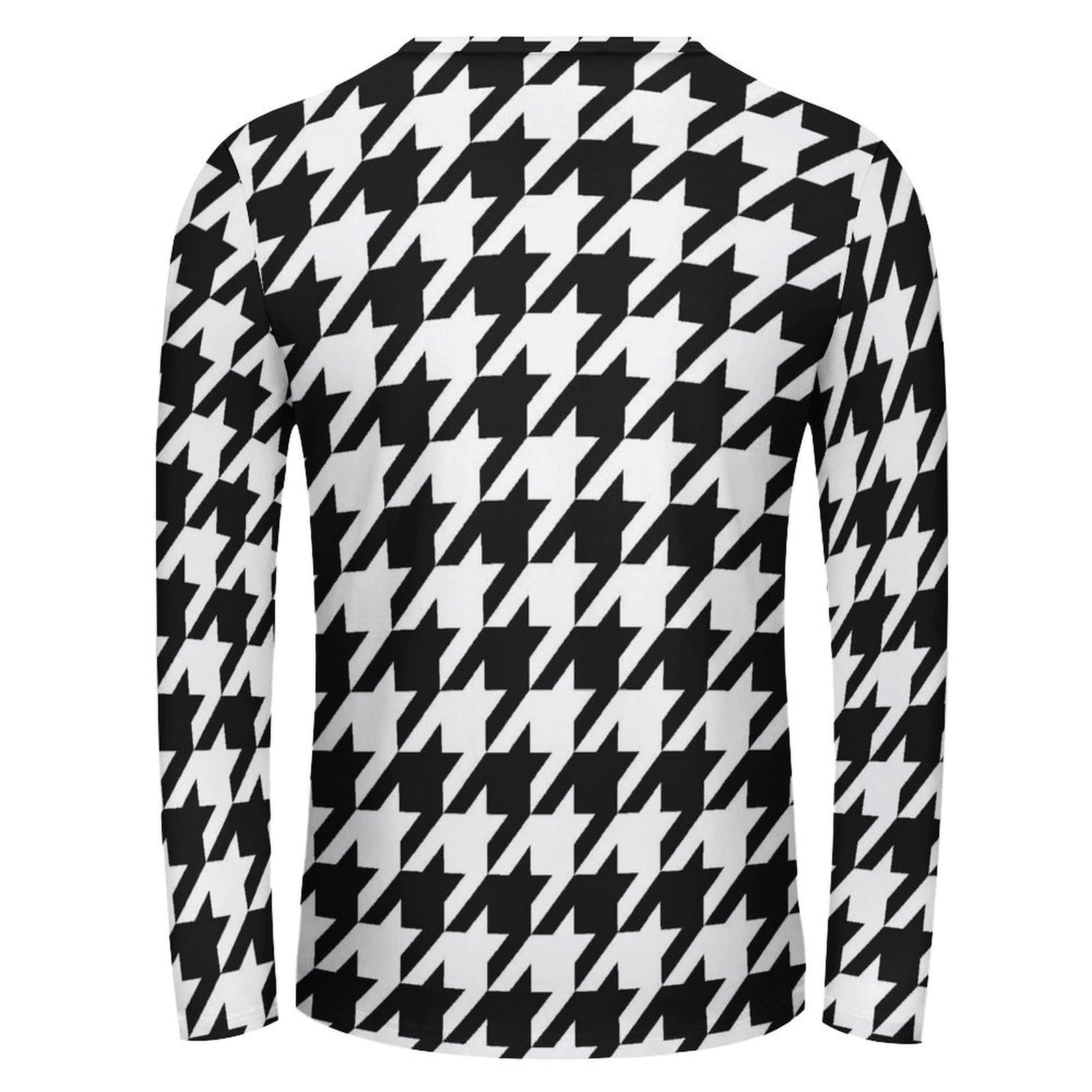 Amazon.co.jp: メンズ 長袖Tシャツ 千鳥柄 格子柄 ロングTシャツ