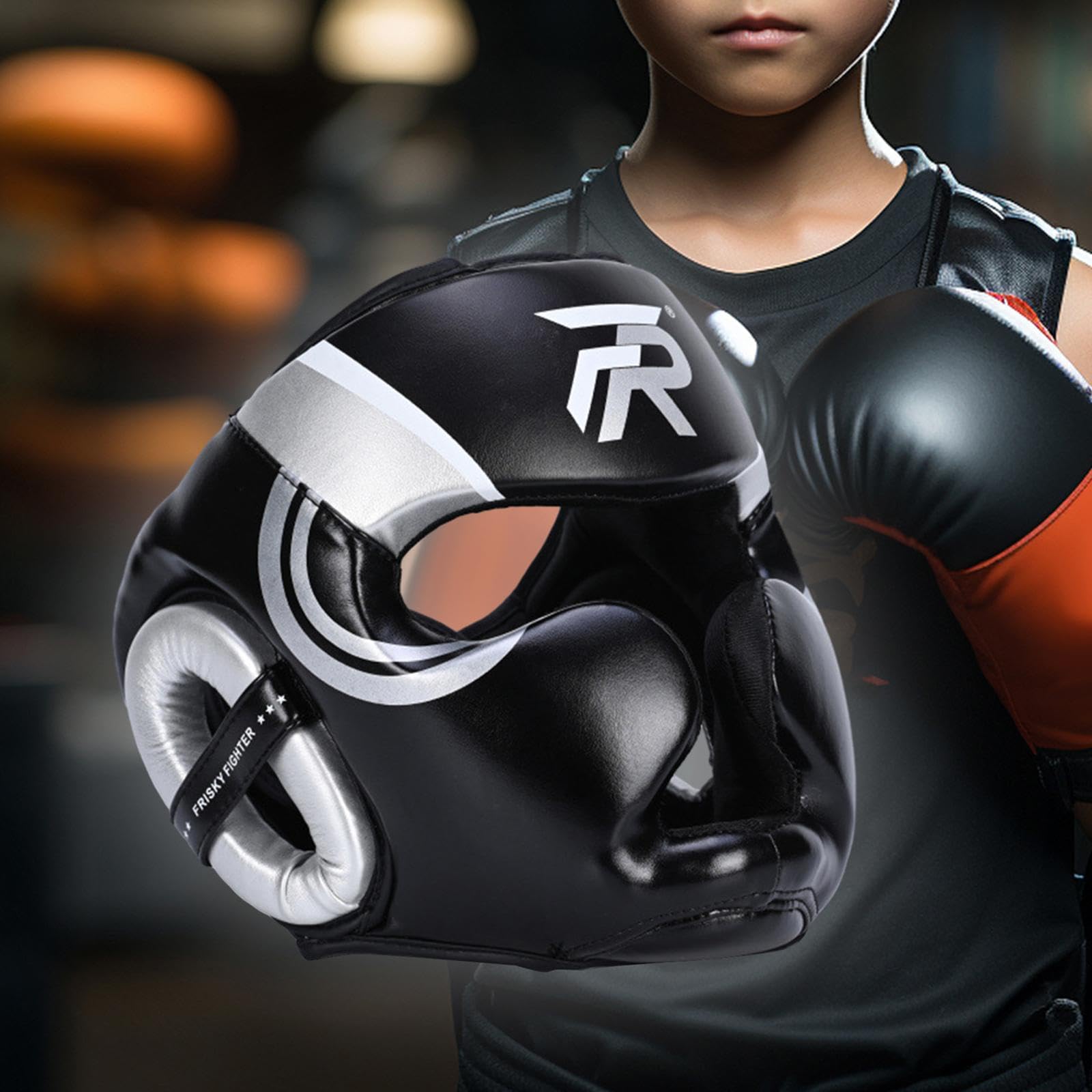 harayaa Casque de Boxe, Protection du Front et des Oreilles, Protection complète du Visage, équipement de Protection pour l'entraînement
