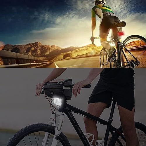 Miniatura 5 de Kit de 5 reflectores delanteros y traseros para bicicleta, reflector de bicicleta con cinta reflectante, reflectores de advertencia de seguridad