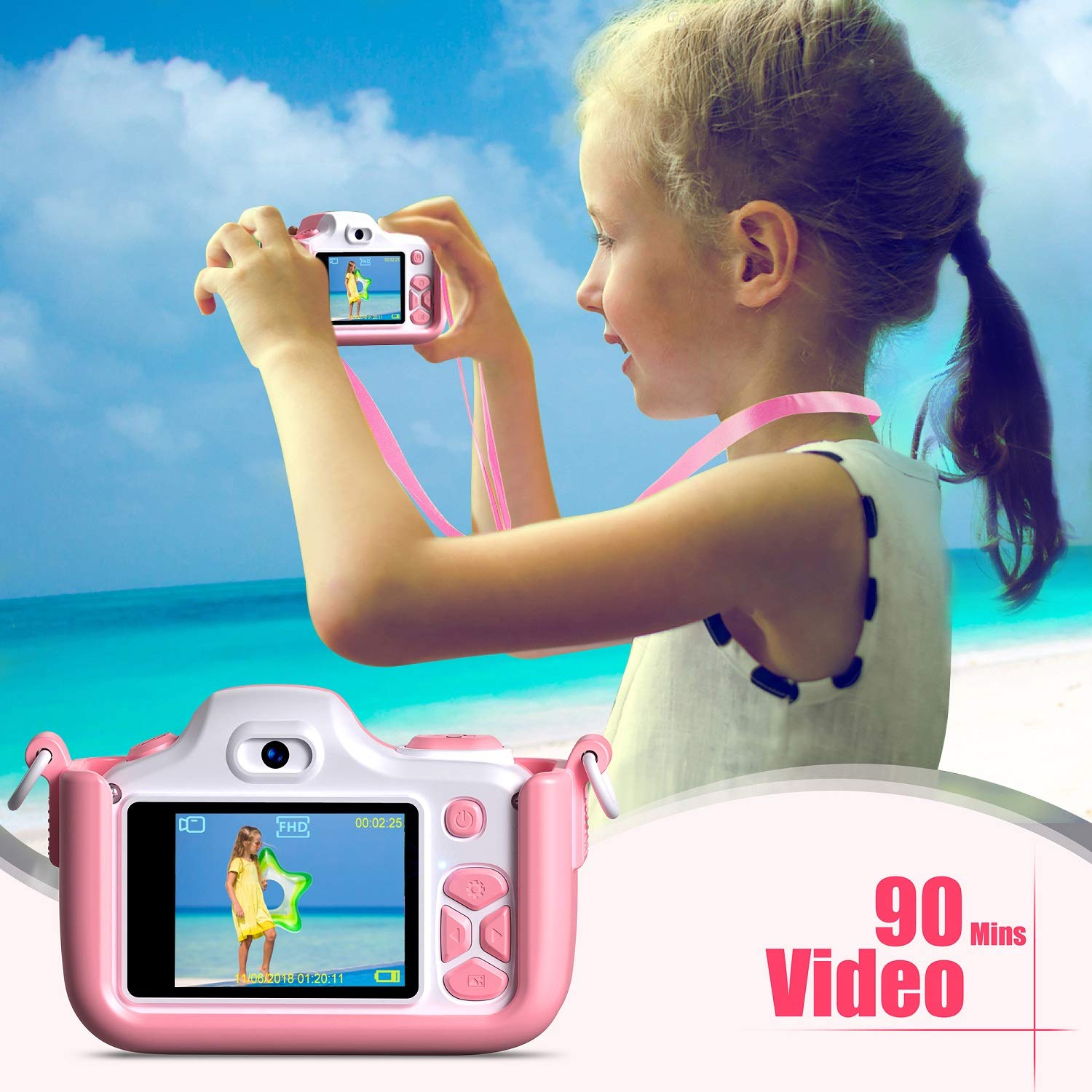 Fotocamera Digitale Retro Tascabile - 1080p FHD Video, 12MP, Autofocus, Con Scheda Da 16GB - Stile Vintage Per Fotoset