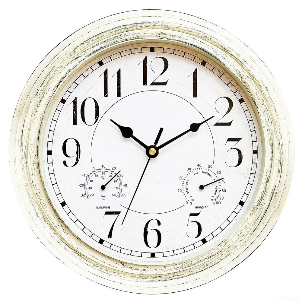 Horloge murale vintage sans tic-tac grand cadran facile à lire