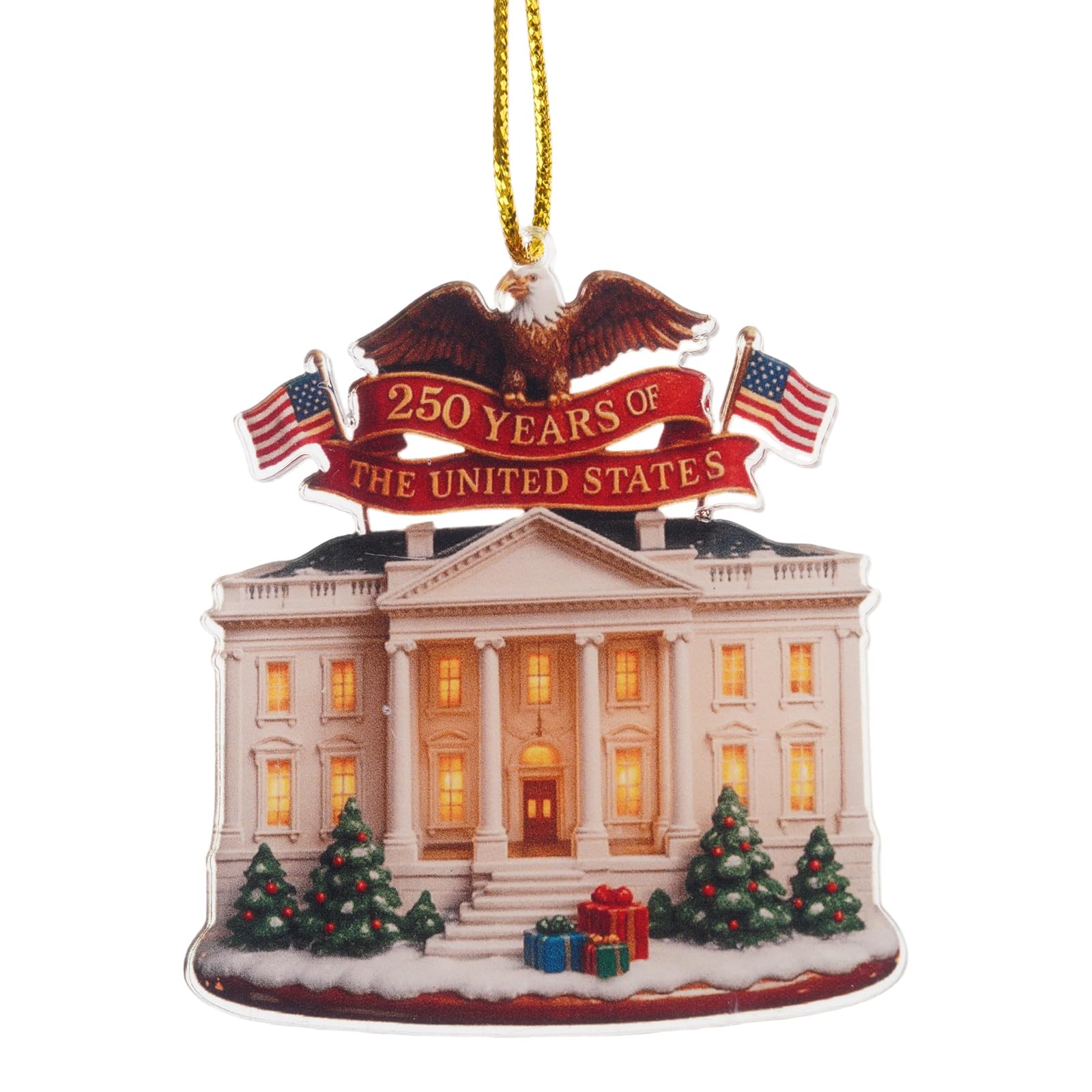 Unique Decorative Acrylic Bells Souvenir 250th Anniversary Party Supplies Commemorating History Decorative Bells Decoration