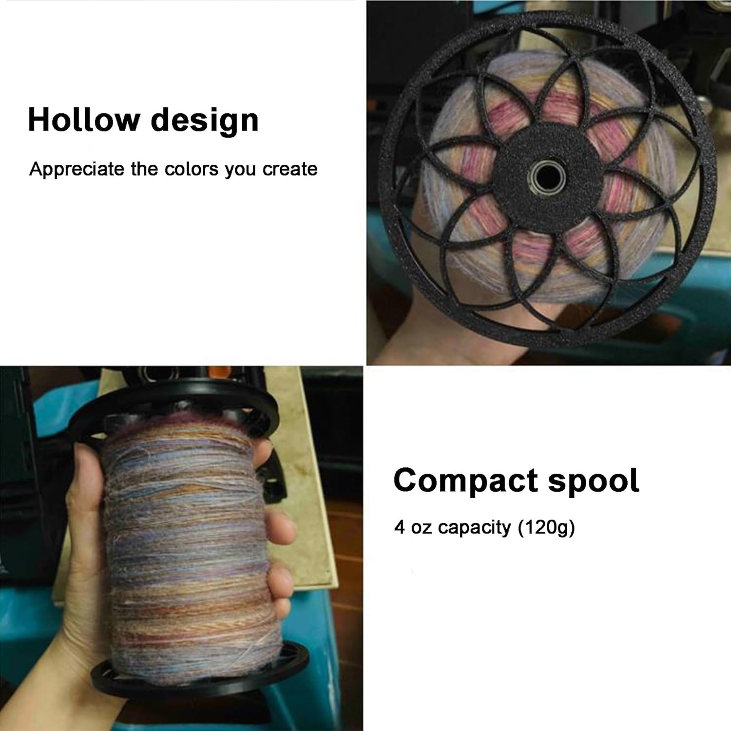 Electric Spinning Wheel Yarn Spinner Kit Dog Hair Wool Spinning Thread Wool Fibre Twisting Yarn Winder with Foot Controller & 3 Bobbins - Forward and Reverse,Green