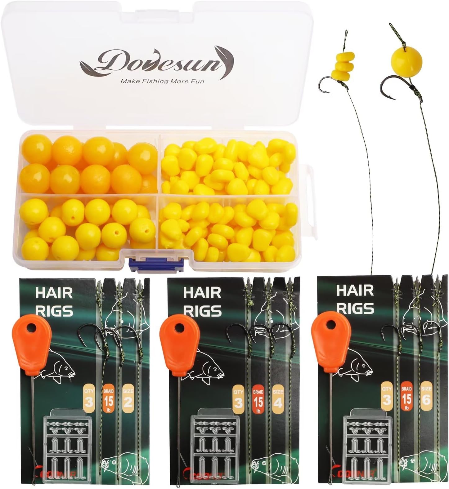 41PCS/151PCS Carp Fishing Hair Rigs Baits Carp Rigs Kit Fishing Equipment Accessories