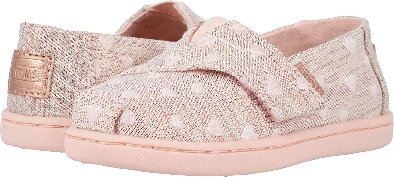 TOMS Tiny Alpargata Espadrille, Size: 11 M US Little Kid, Color: RSE Gld Hrtsy TWL Gl
