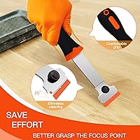 Vista 3 de DEKEones Rascador de cuchillas de afeitar, herramienta raspadora de mango largo con 10 cuchillas de repuesto adicionales, removedor de raspador