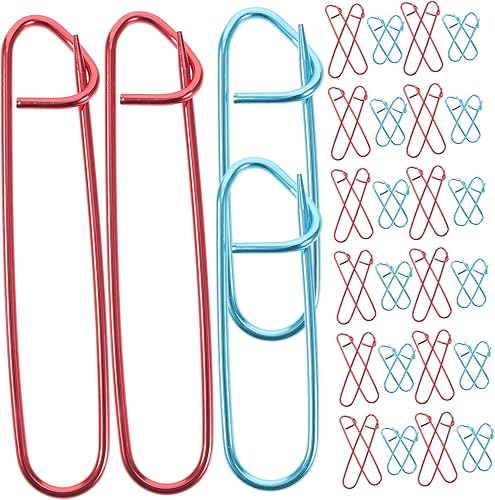 50 Uds. de aluminio de colores, soporte de aguja, soporte de herramientas para tejer, pasador de seguridad, soporte de gancho de ganchillo, hebillas