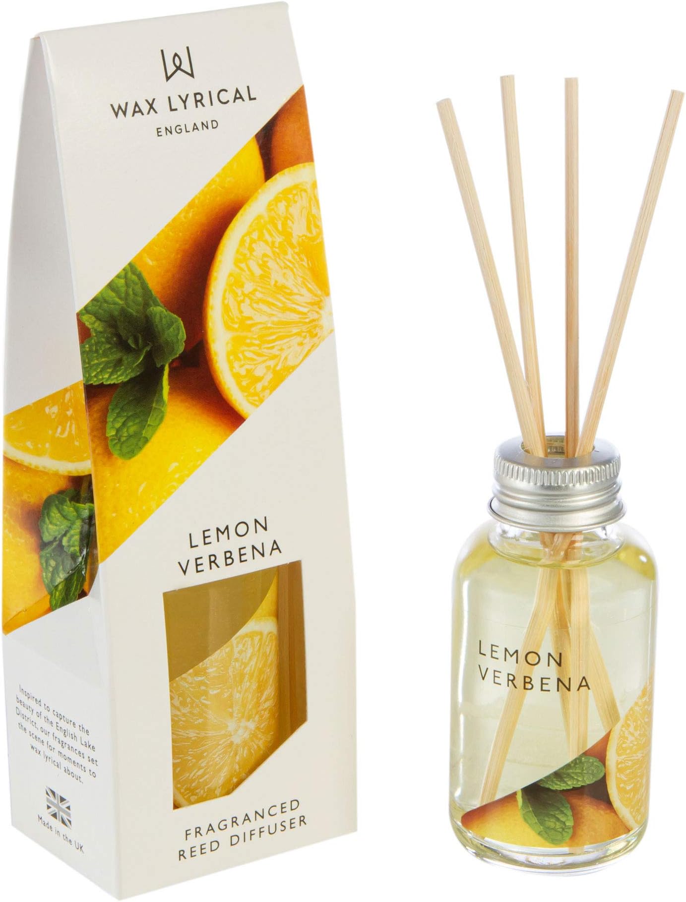 Reed Diffuser 40ml, Lemon Verbena, Yellow