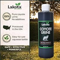 Vista 4 de 100% Pure Coyote Urine All Natural Animal & Rodent Repellent - Makes It Seem Like a Coyote is Nearby! Skunk and Racoon Repellent for Yard. Squirrel