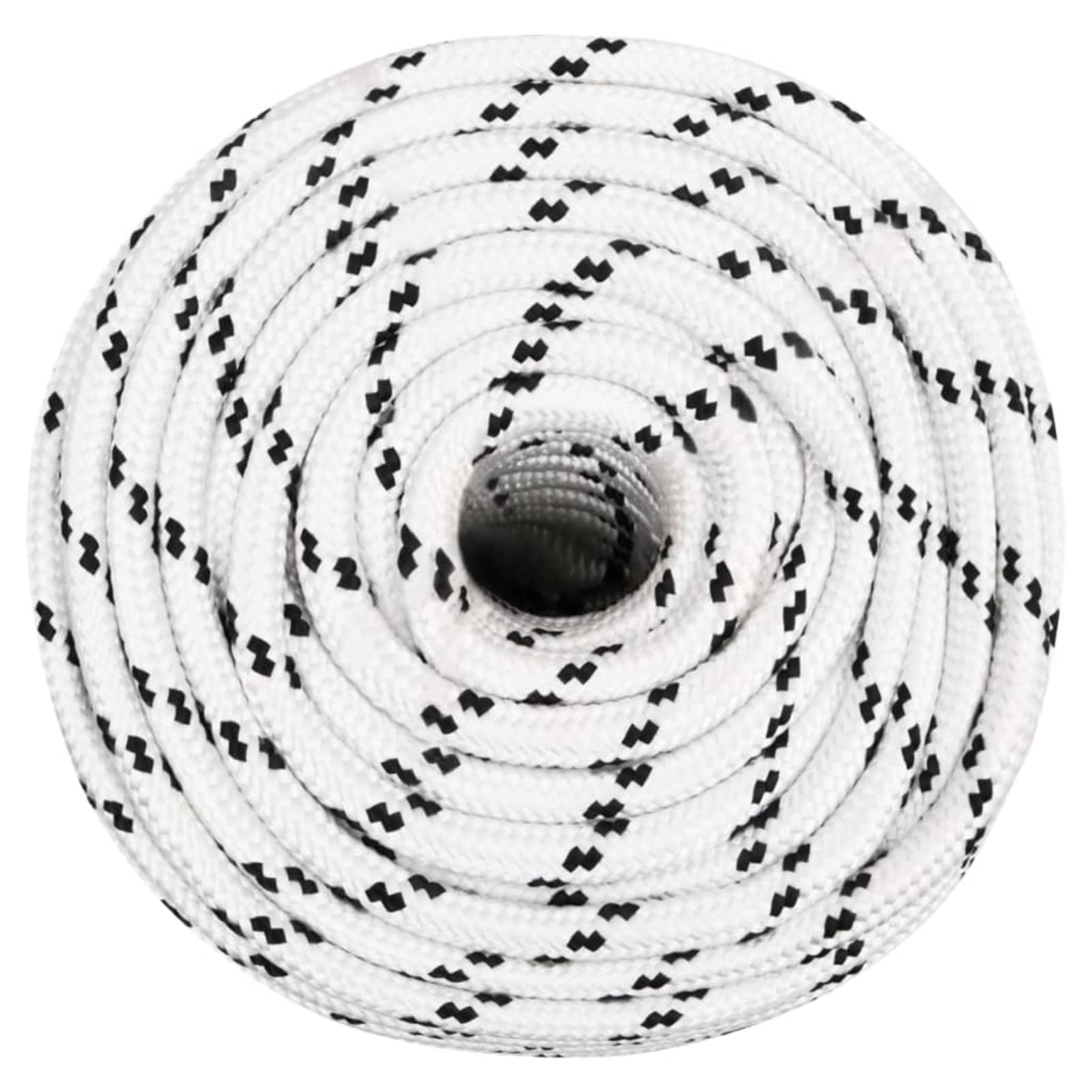 BaraSh Corda Intrecciata per Barca Bianca 12 mm x 25 m Poliestere,Corda Intrecciata,Accessori Ferramenta Corde,Fili e Catene Cavi e Funi-152775