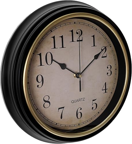 VOSAREA Reloj de pared al aire libre Reloj de pared retro Reloj de pared moderno Reloj de pared divertido Reloj de pared colgante Reloj de pared