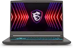 MSI Notebook para jogos Thin A15 39.6 cm 144Hz FHD FHD: Ryzen 5-7535HS, NVIDIA Geforce RTX 3050, 16GB DDR5, SSD NVMe 512GB, WiFi 6E, Bluetooth 5.3, Win 11: Preto B7UC-473US