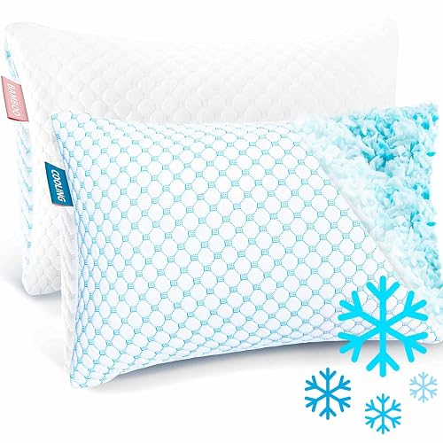 Nestl Cooling Pillow for Sleeping 2 Pack, Luxury Shredded Memory