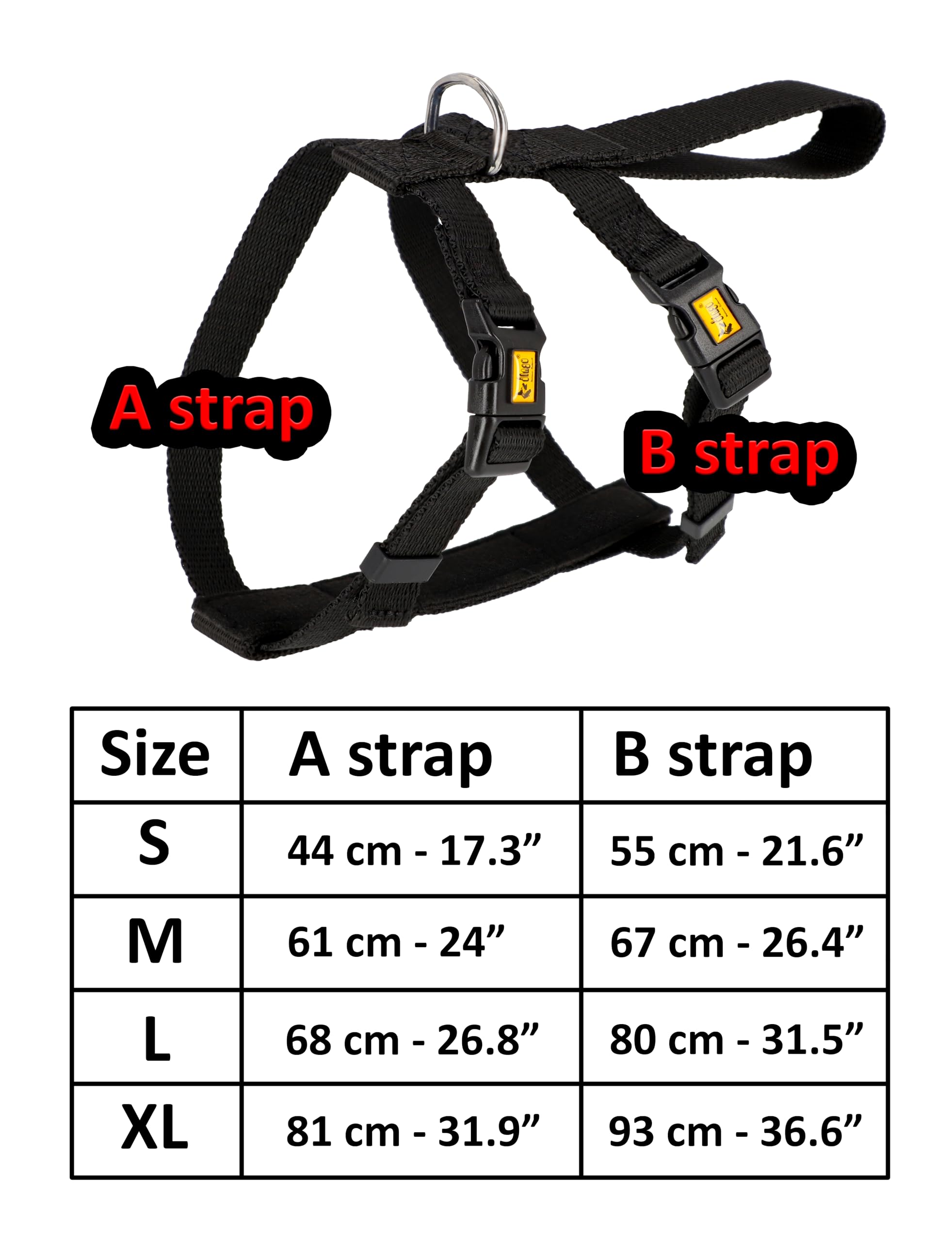 Dingo Waldemar Rutkowski Lightweight and Adjustable Dog Safety Harness for Car Travel with Chrome D-Ring on Back - Image 2
